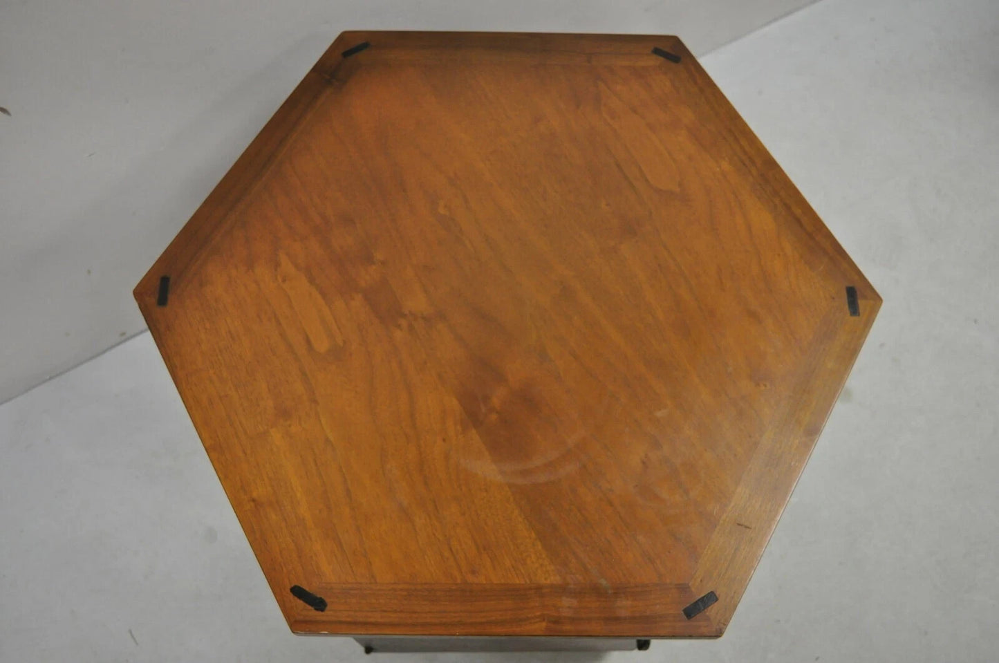 Lane Altavista Mid Century Modern Walnut 2 Door Side Drum Cabinet End Table
