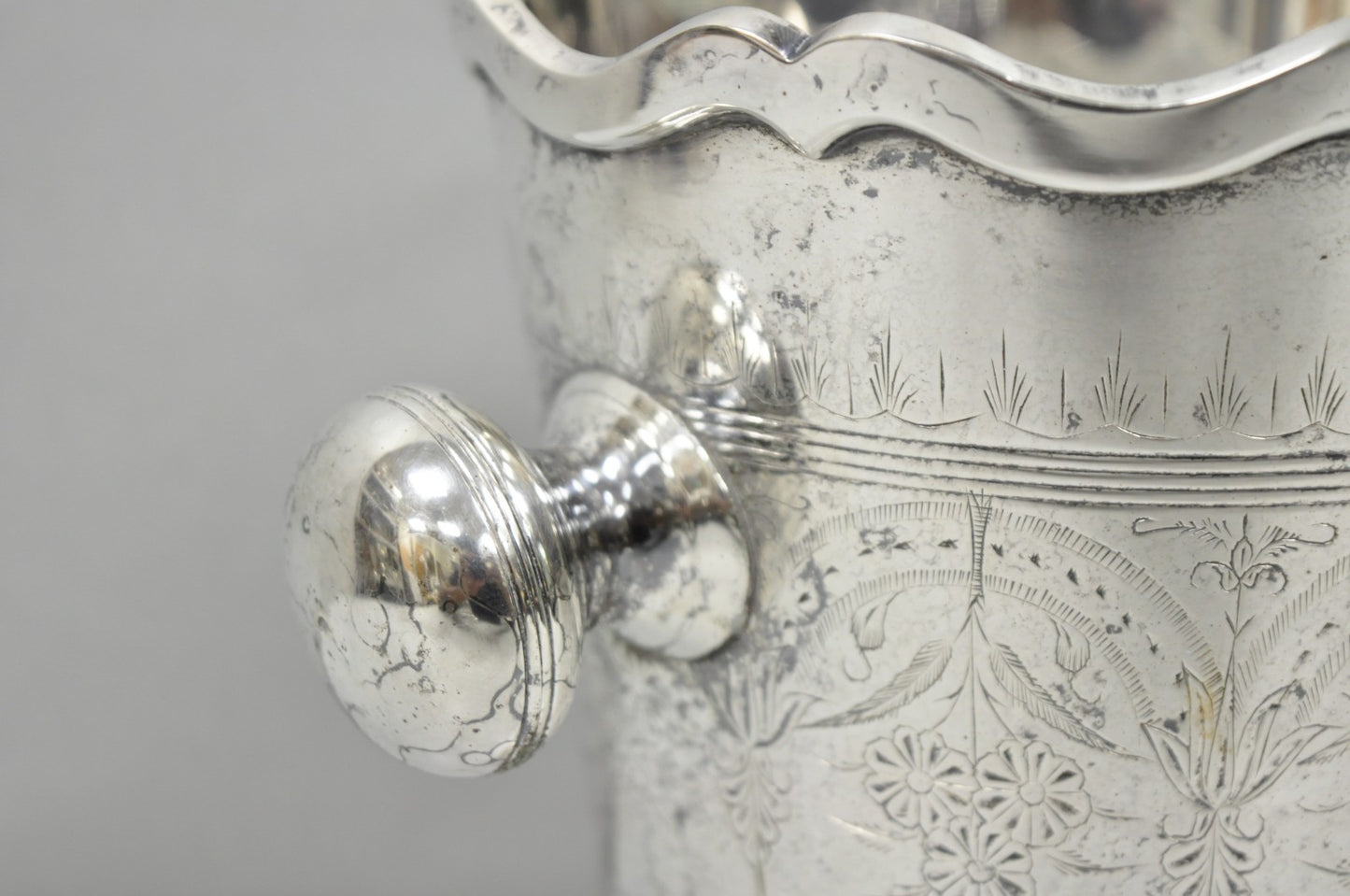 Antique Silver Plated English Regency Style Champagne Chiller Ice Bucket, India