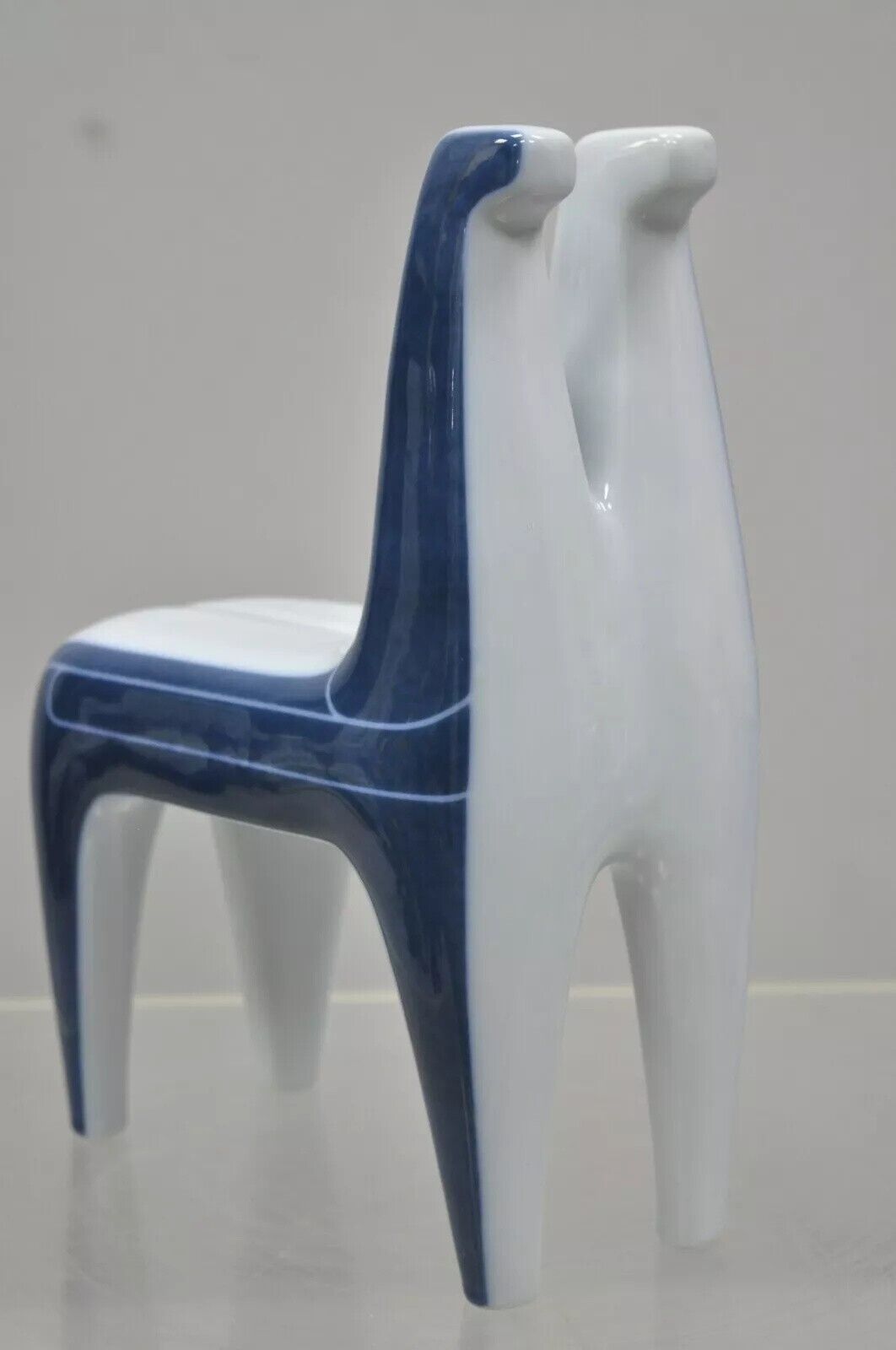 Agnethe Jorgensen for B&G Bing and Grondahl Porcelain Double Horse Statue Figure