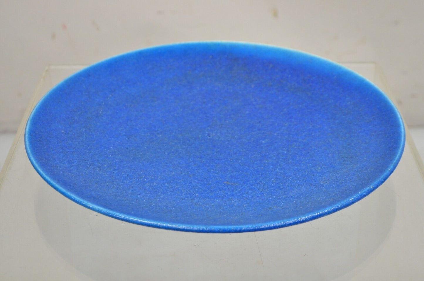 Edmond Lachenal French Art Nouveau Turquoise Blue Glazed Pottery Charger Plate