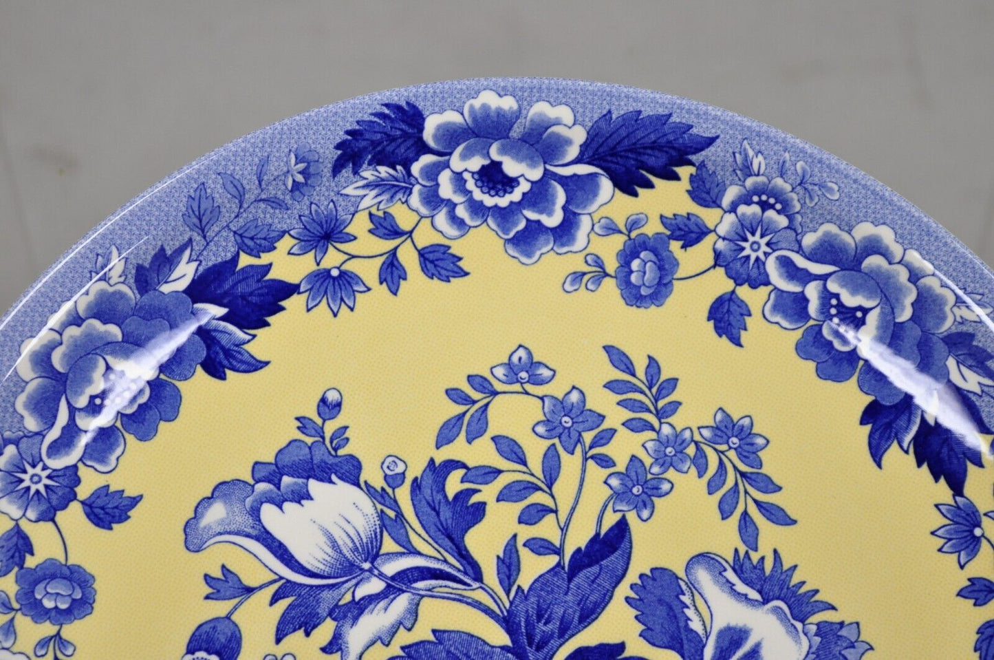 Spode 13" Garden Collection Flowers Poppy Blue Yellow Platter Plate