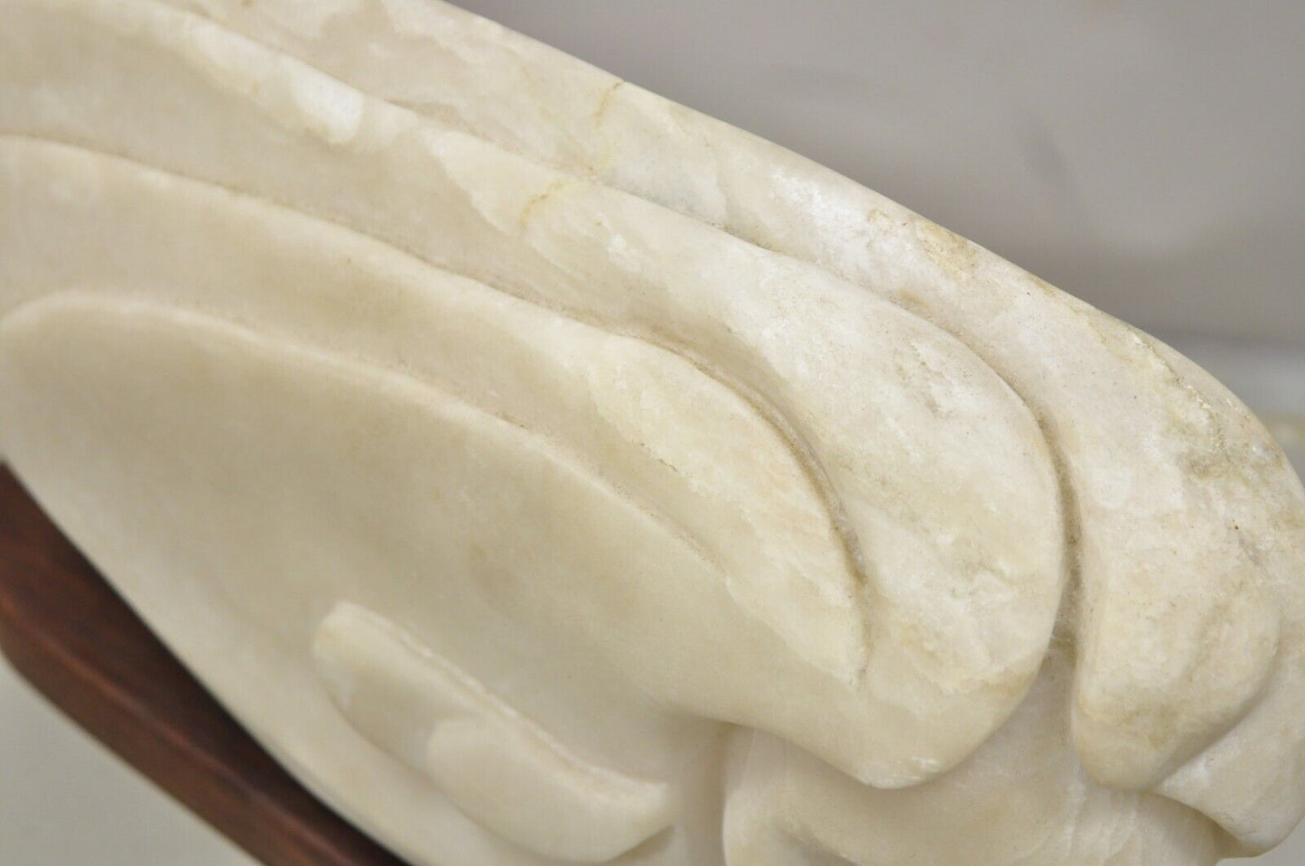 Vintage Bud Miller 1989 Native American Carved Alabaster Double Sided Sculpture