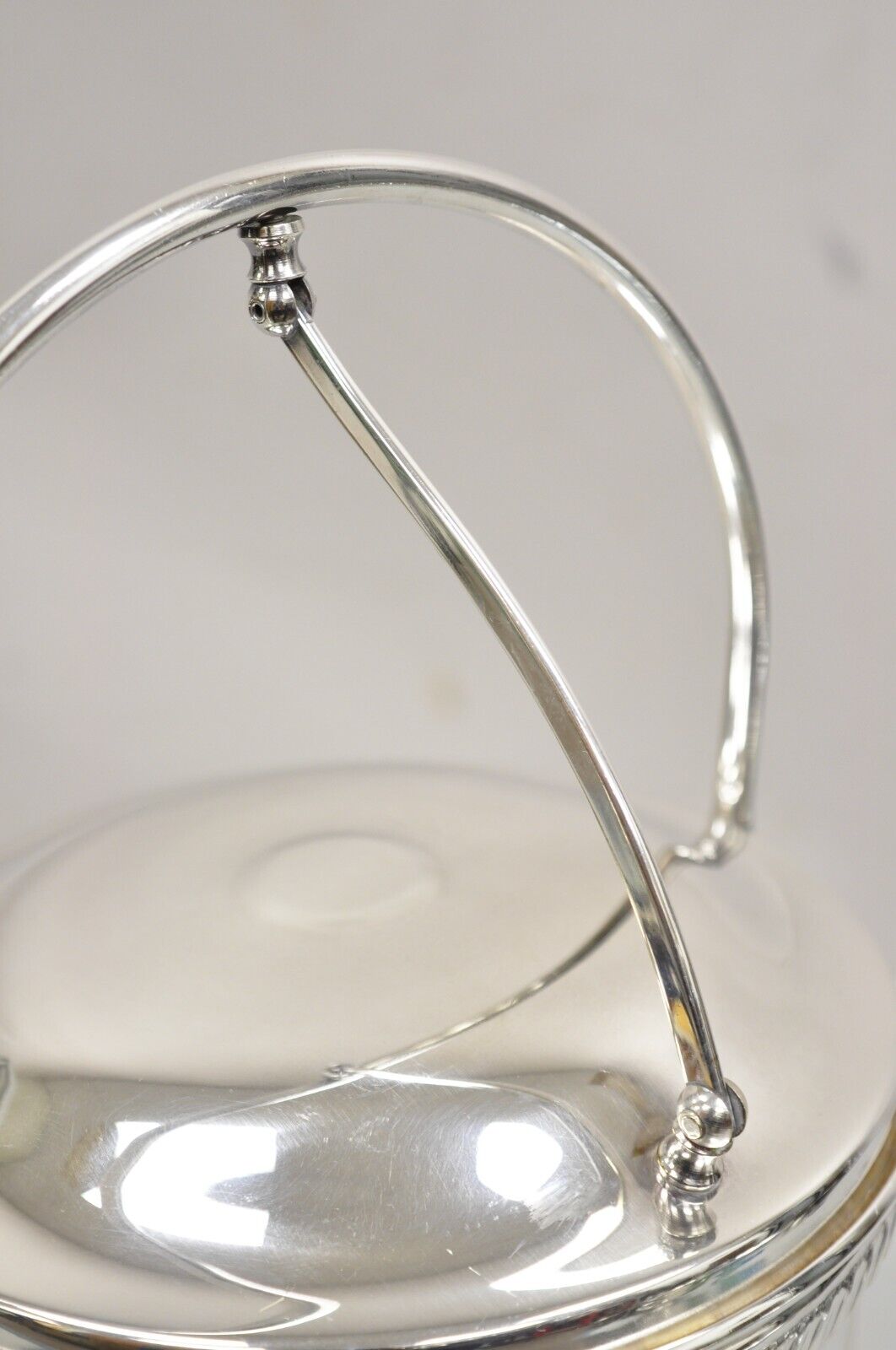Vintage Victorian Style Reticulated Handle Silver Plated Ice Bucket by Bristol