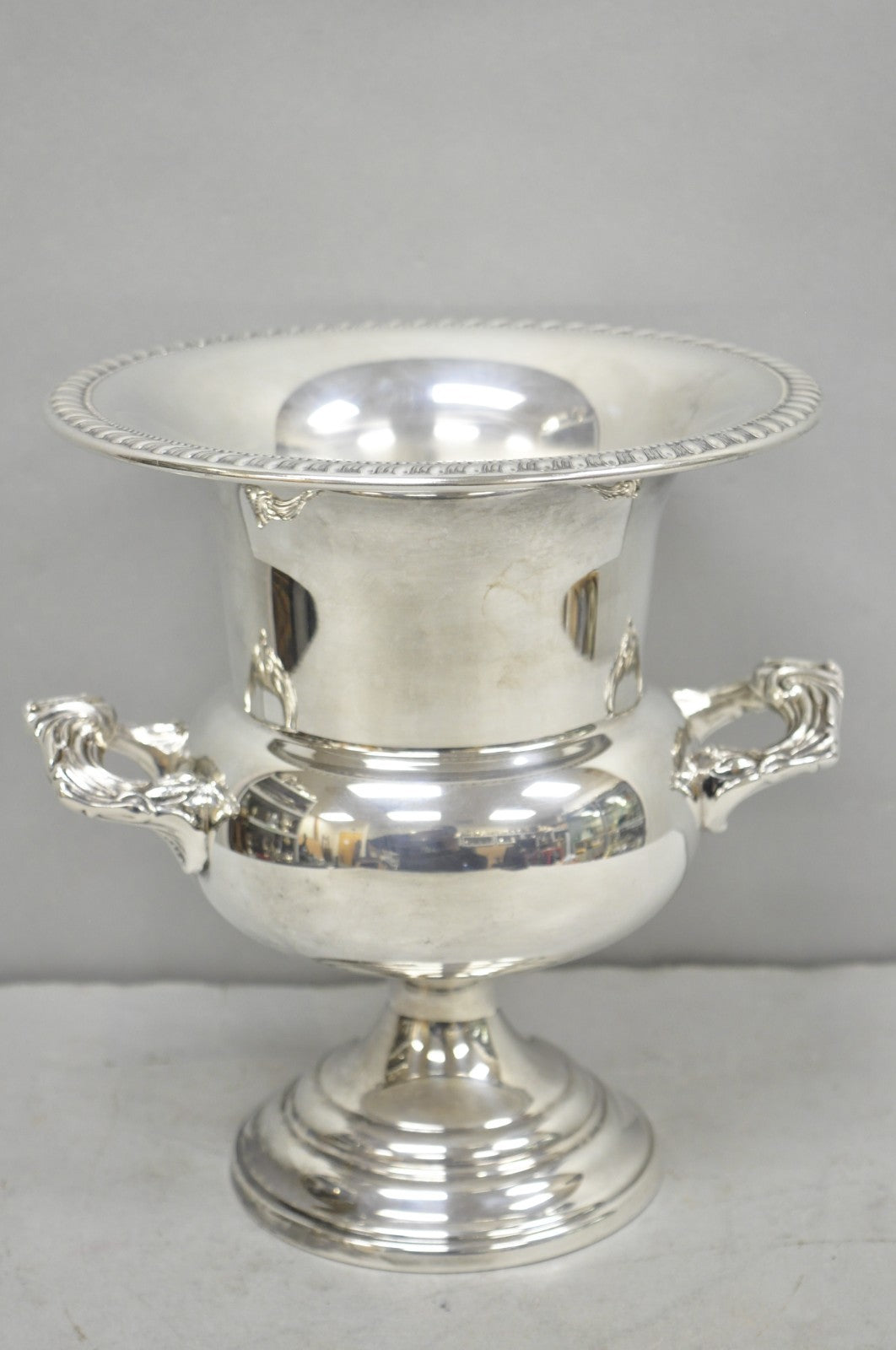 Happy 25th Anniversary Mom+Dad Silver Plated Trophy Cup Urn Champagne Ice Bucket