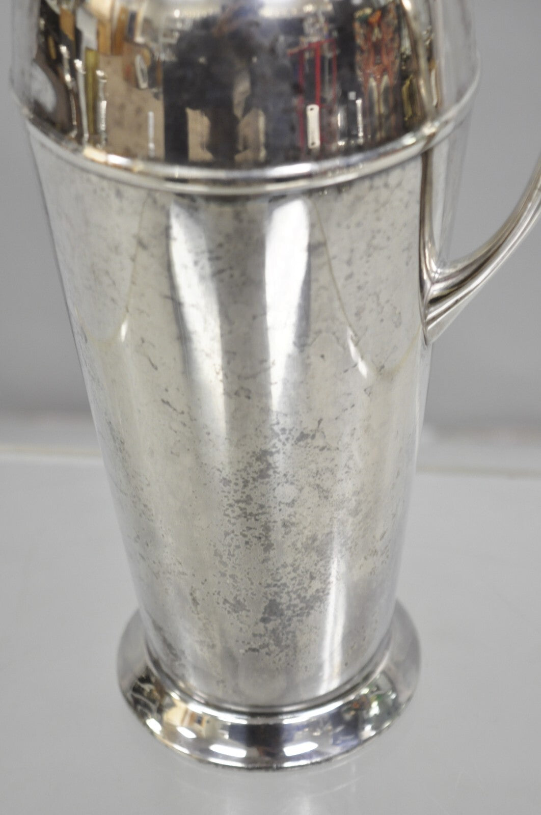 Bernard Rices Sons Art Deco Silver Plated Martini Cocktail Shaker "S" Monogram