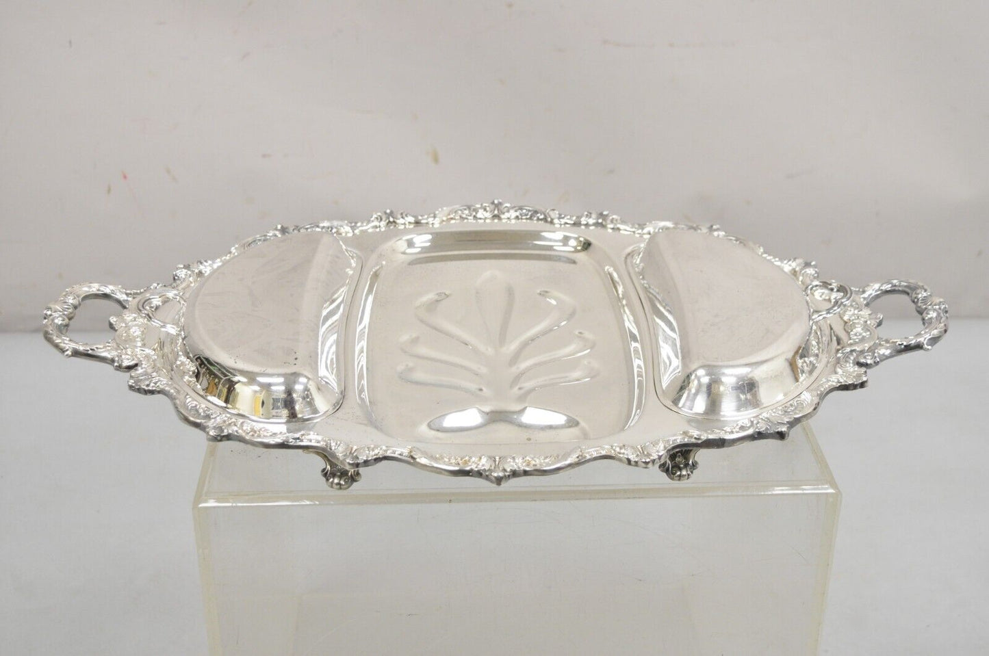 EPCA Old English Silver Plate by Poole 5036 Cutlery Serving Platter Tray