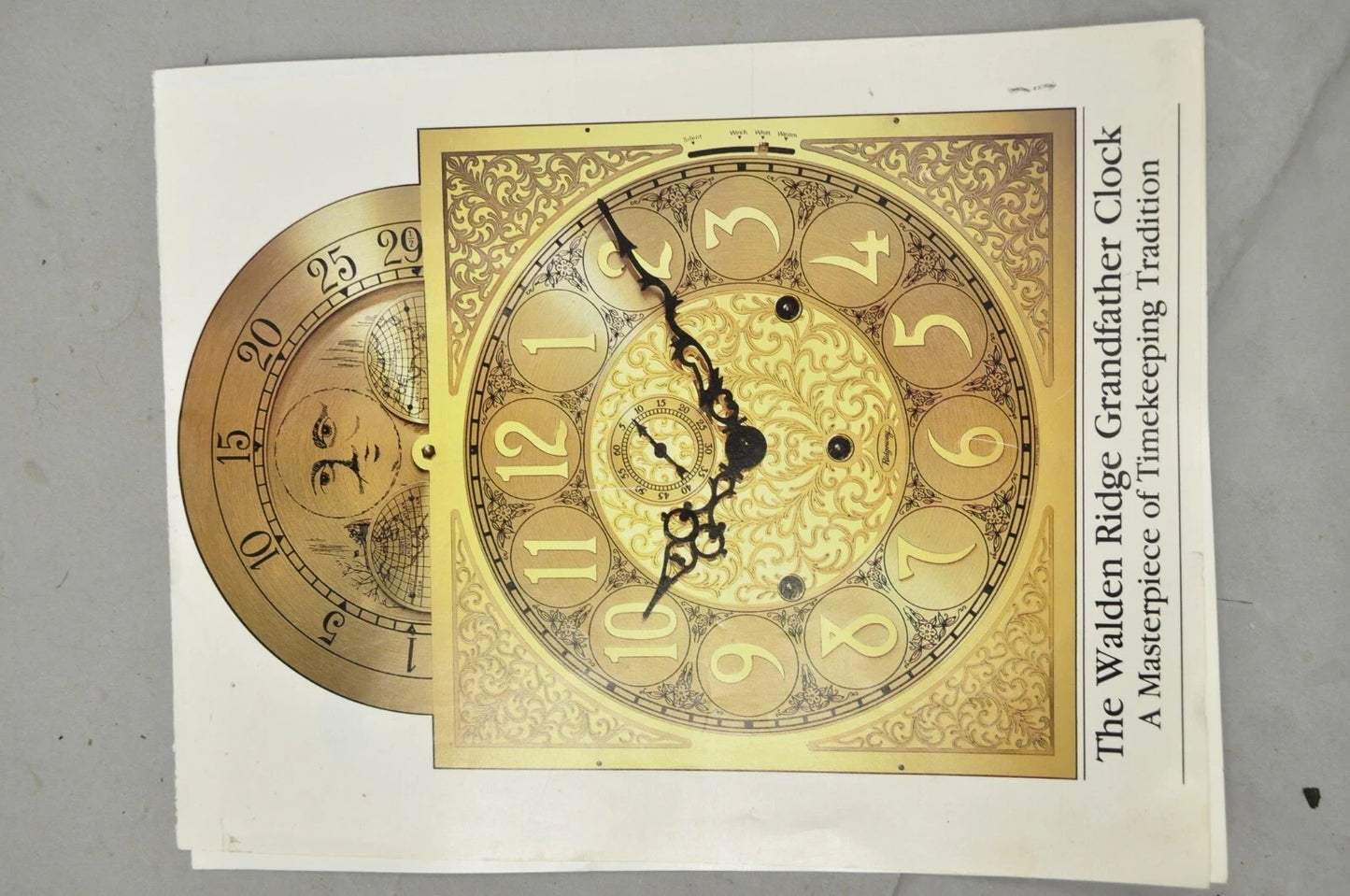 Vintage "The Walden Ridge" Ridgeway Standing Oak Tall Case Grandfather Clock