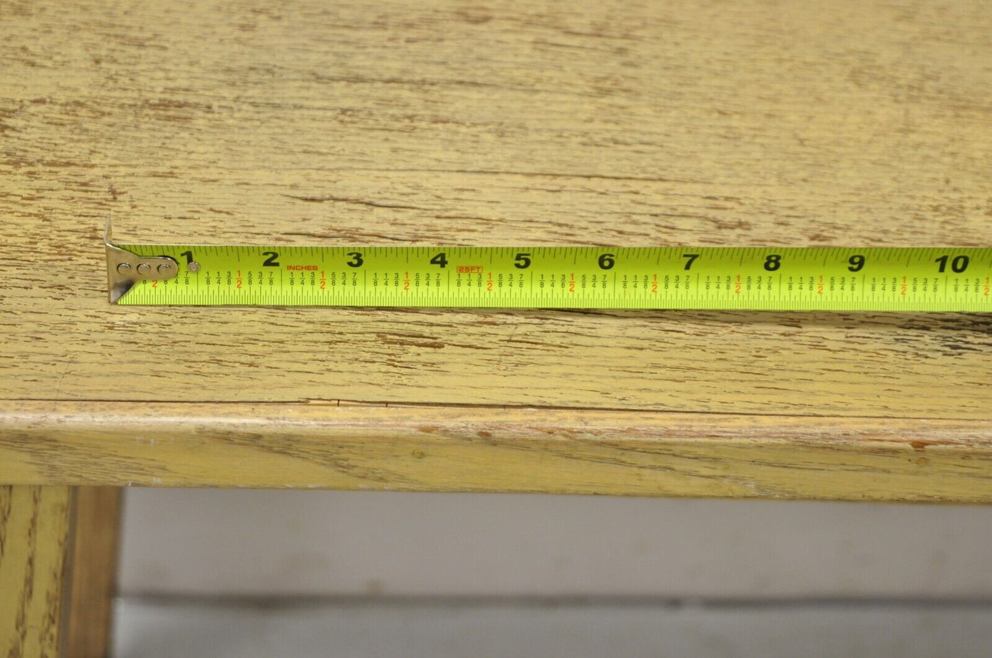 Vintage Mid Century Modern Bleached Mahogany Long Narrow Dining Potting Table