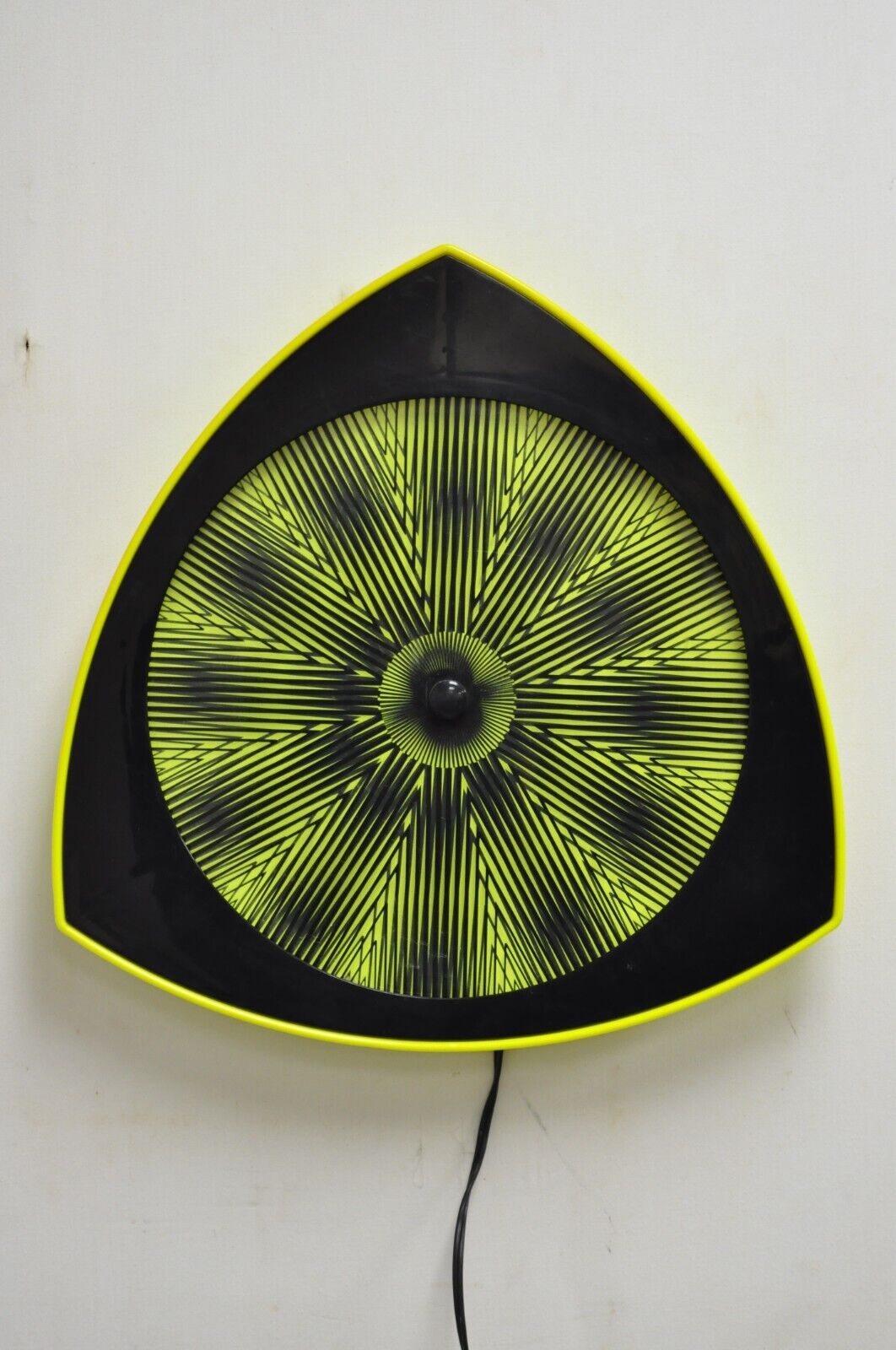 Vintage 1996 Rabbit Tanaka Lumaseries CyberSpace Neon Green Kinetic Wall Art (B)