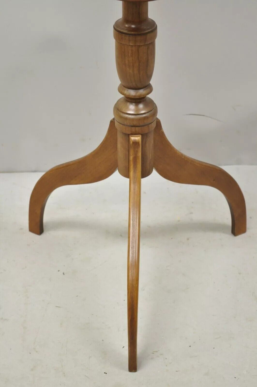 Sheraton Federal Style Solid Cherry Wood Oval Tilt Top Tea Table by Norm Baylis