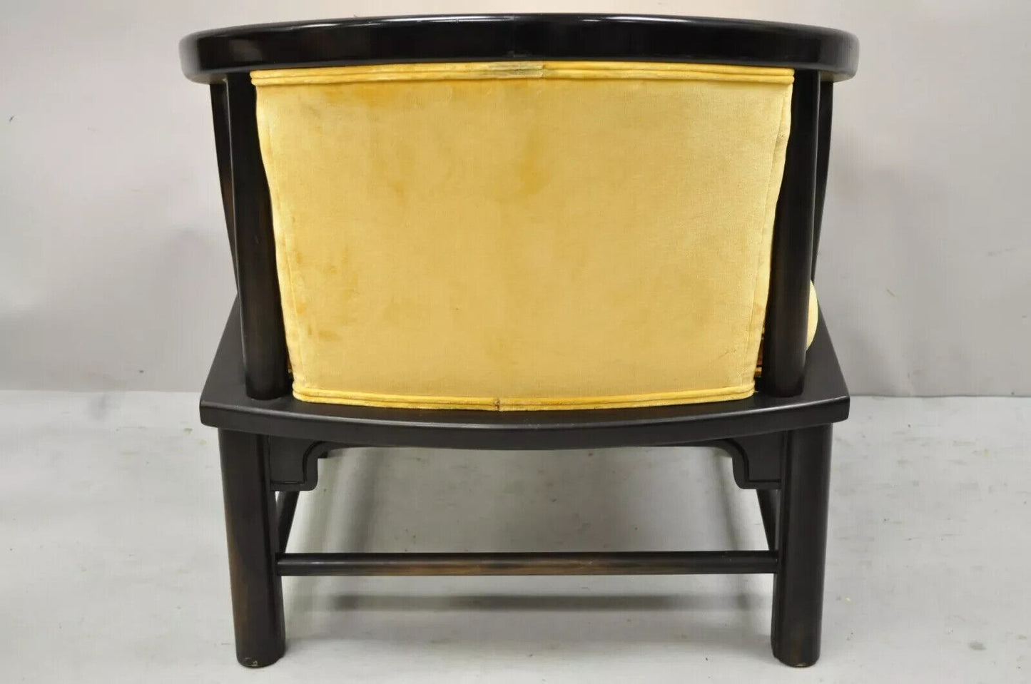 Vintage Century Chinoiserie James Mont Style Asian Horseshoe Ming Lounge Chair