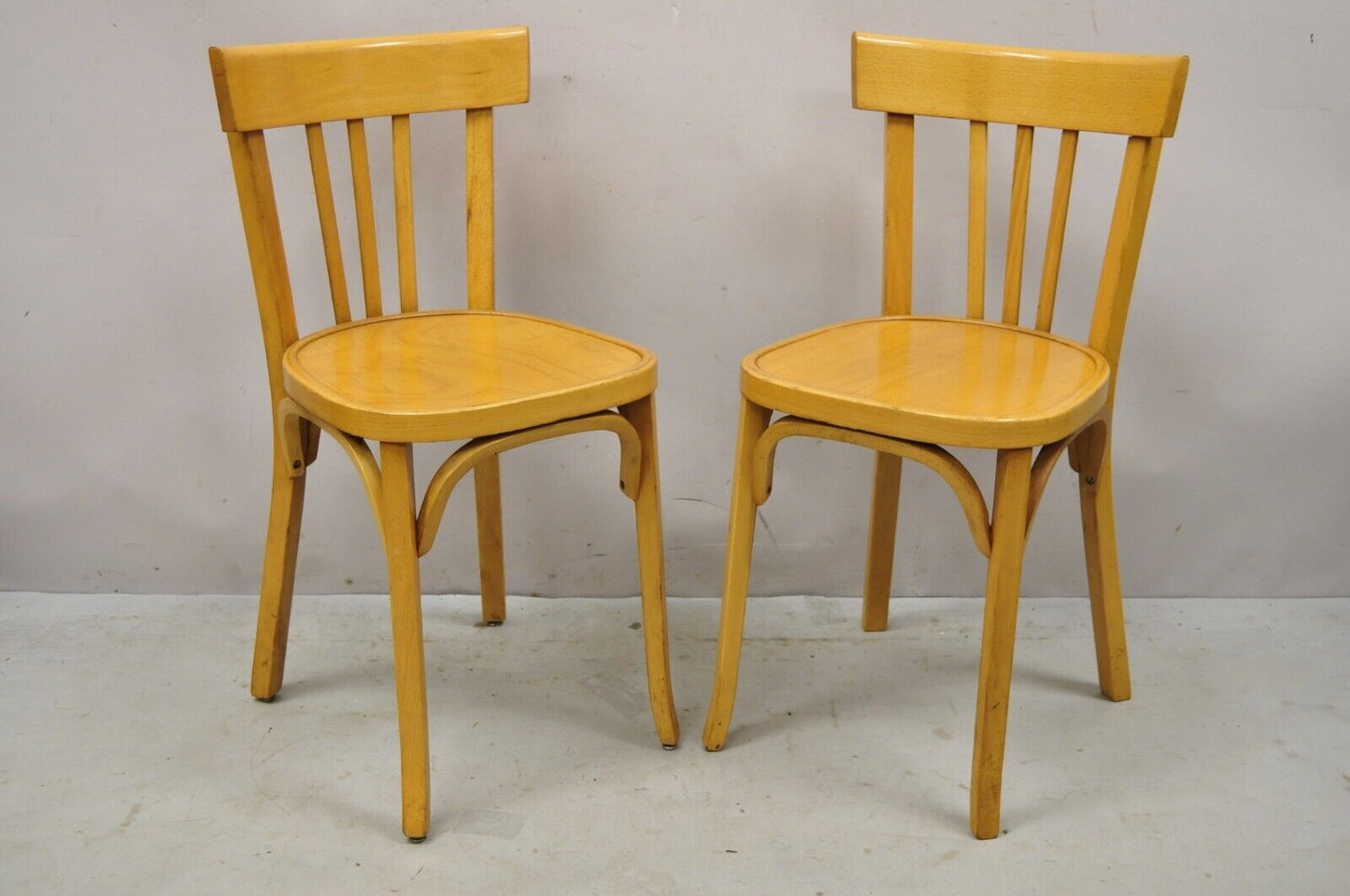 Vintage Baumann 83 Parisian Bistro Bentwood Dining Chairs - Set of 6