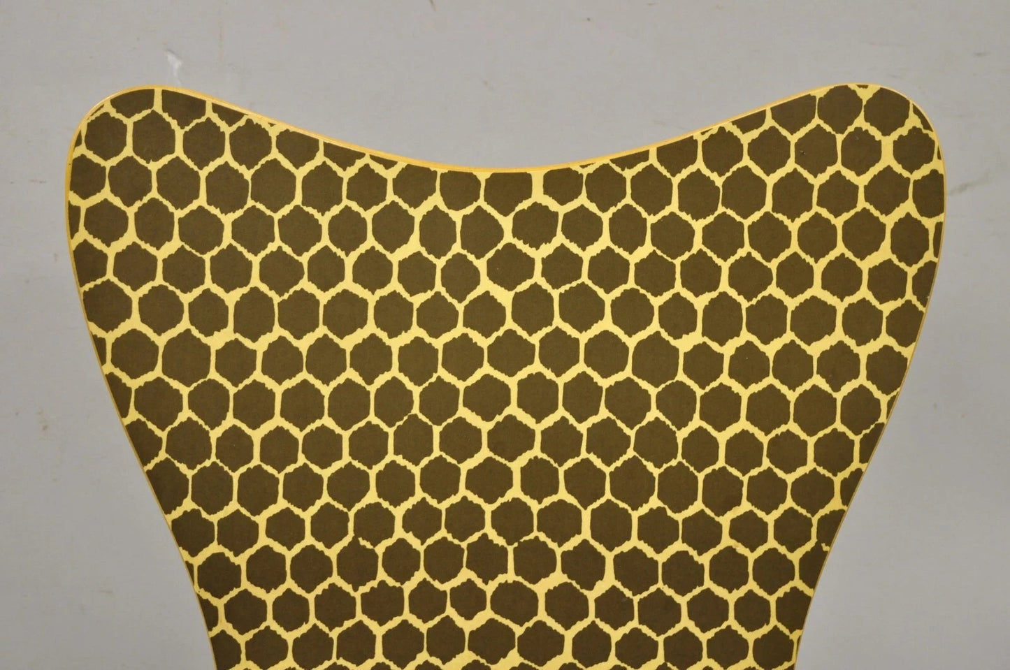 Modern Honeycomb Print Arne Jacobsen Series 7 Style Side Chairs - Set of 3