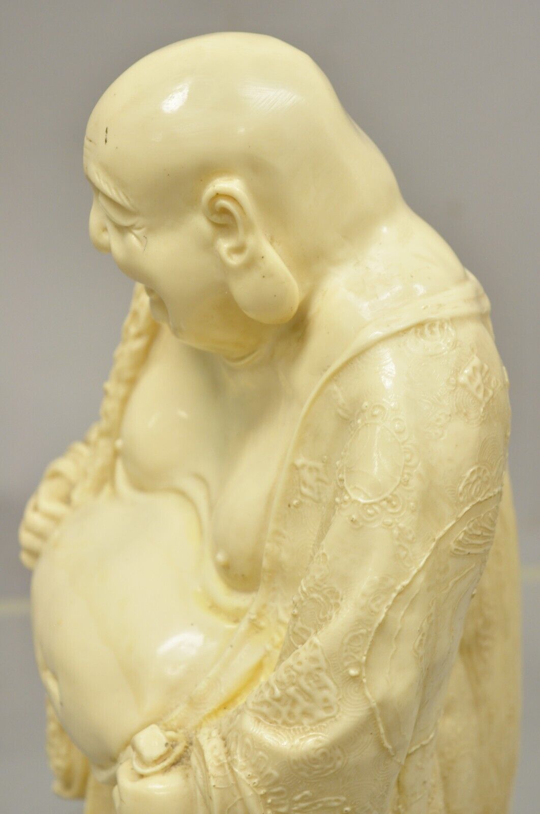 Vintage 13" Resin Laughing Buddah Statue Sculpture Figure