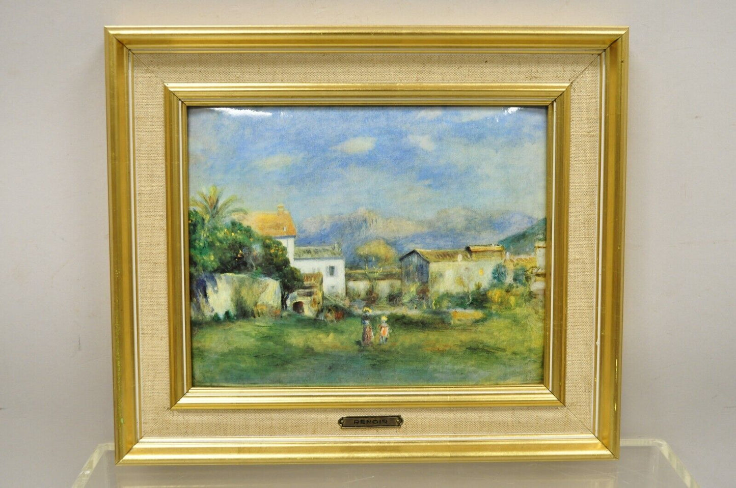 Helca Martele A La Main Hammered Enamel Painting Renoir Vue de Cagnes