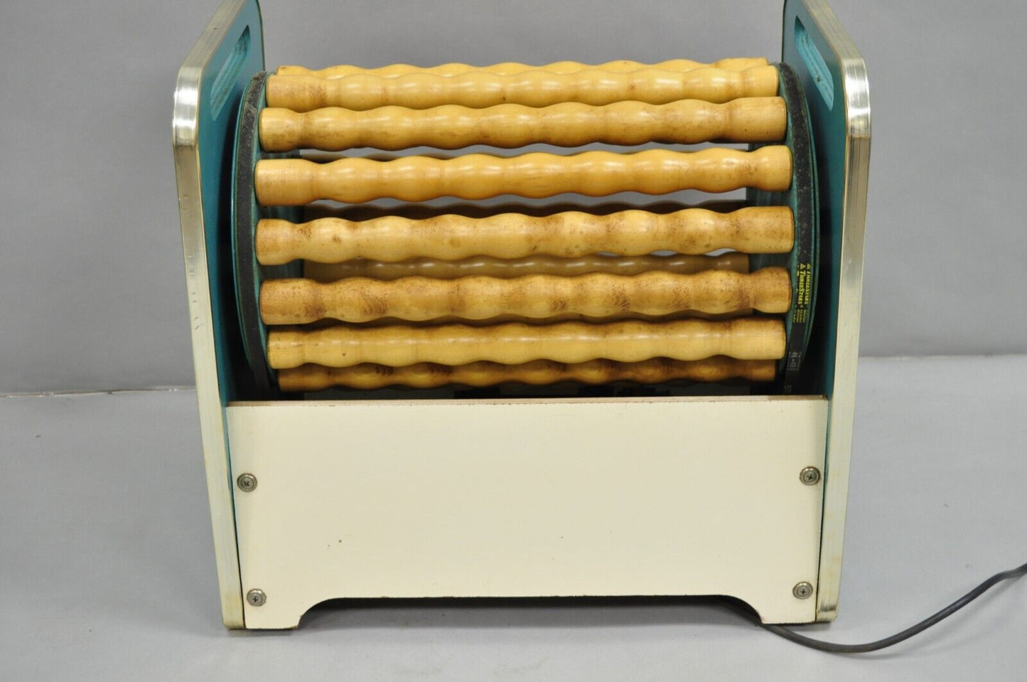 Vintage Vita Master Wood Roller Massager Model VMRL-3 Turquoise Blue - Works