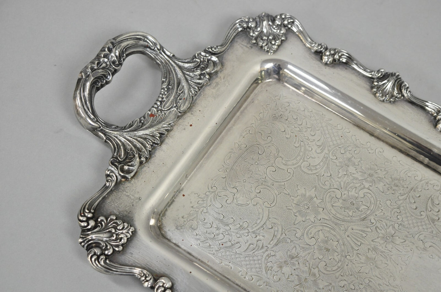 W&S Blackinton Victorian Silver Plated Narrow Serving Platter Dish Bar Tray