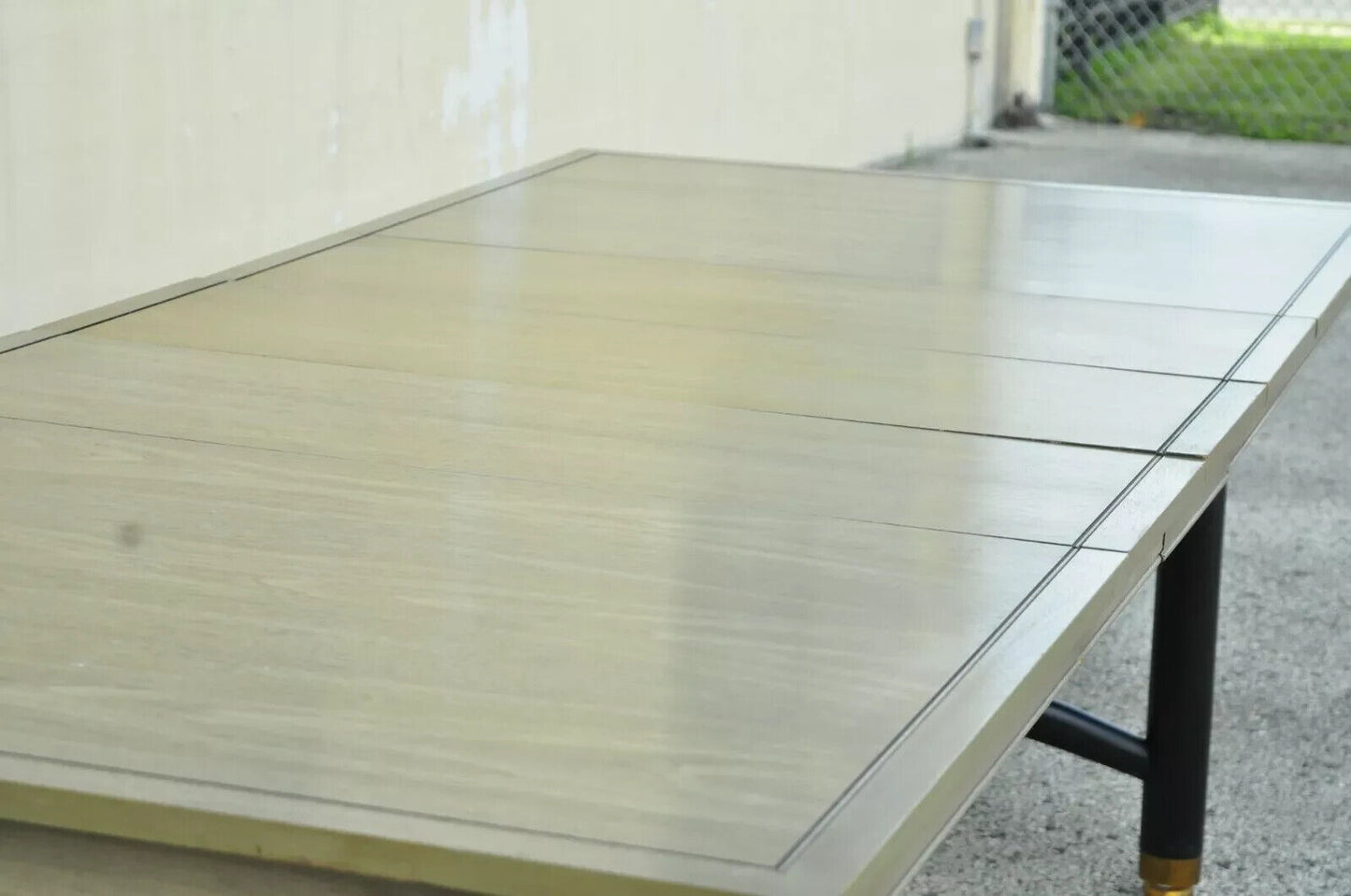 Mid Century Modern Black Lacquer James Mont Style Dining Table by Blowing Rock