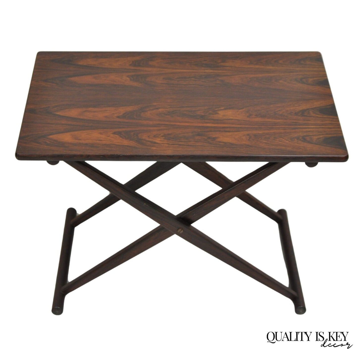 Knud Andersen Mid Century Modern Danish Rosewood Folding Side Table for Aarhus