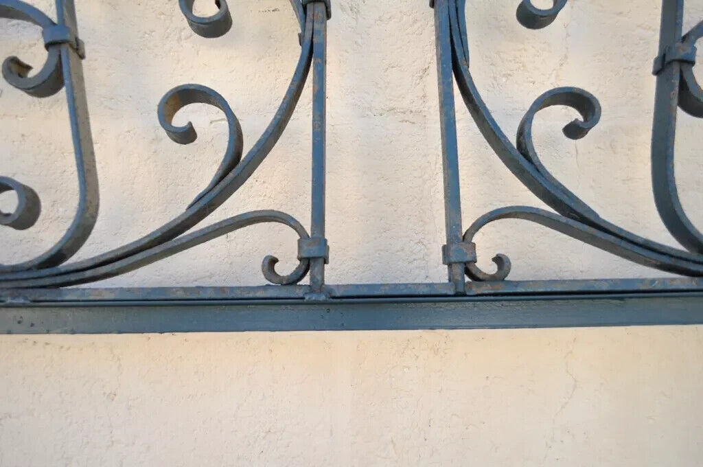 Vintage Wrought Iron Arch Top 90" Full Length Floor Mirror Frame Garden Element
