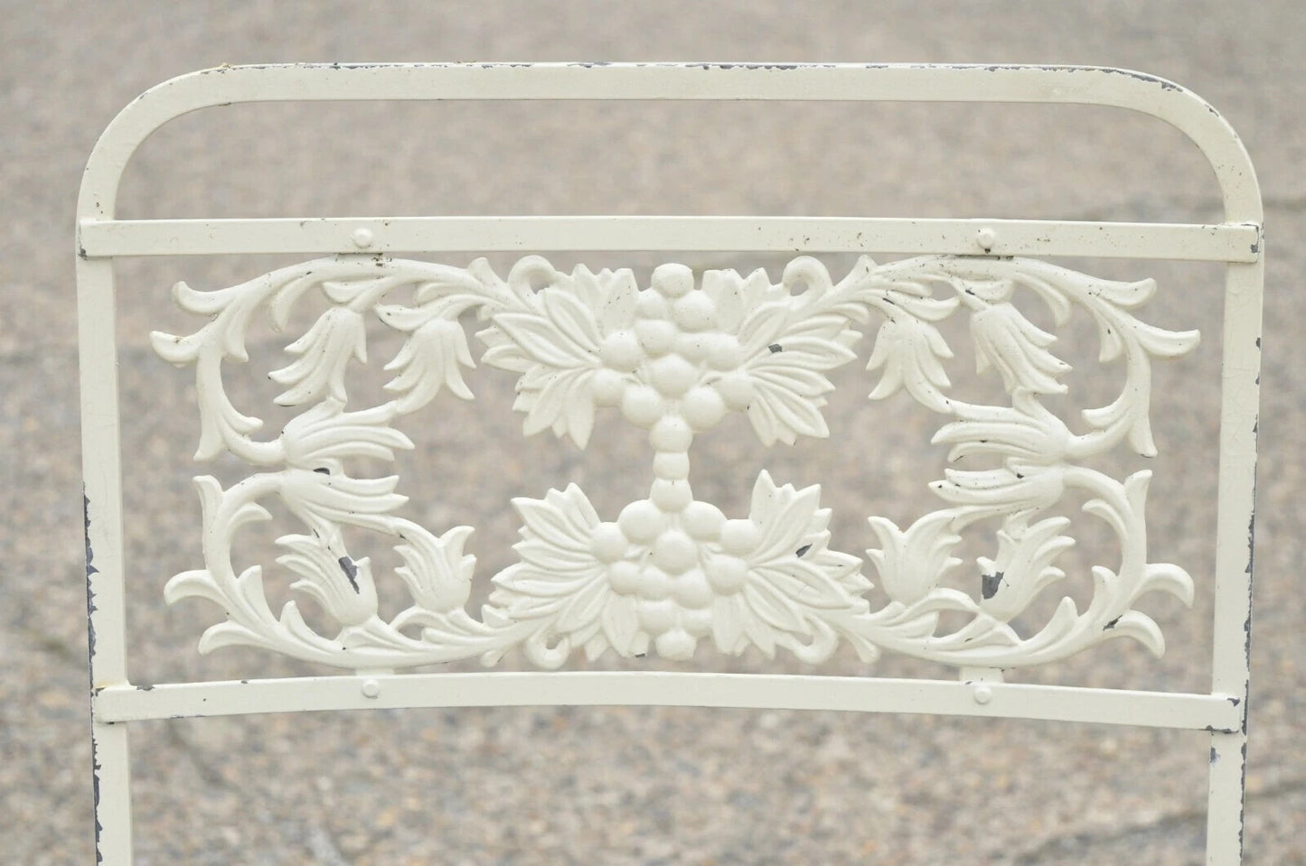 Vintage Victorian Grapevine Wrought Iron Garden Patio Dining Set - 7 Pc Set