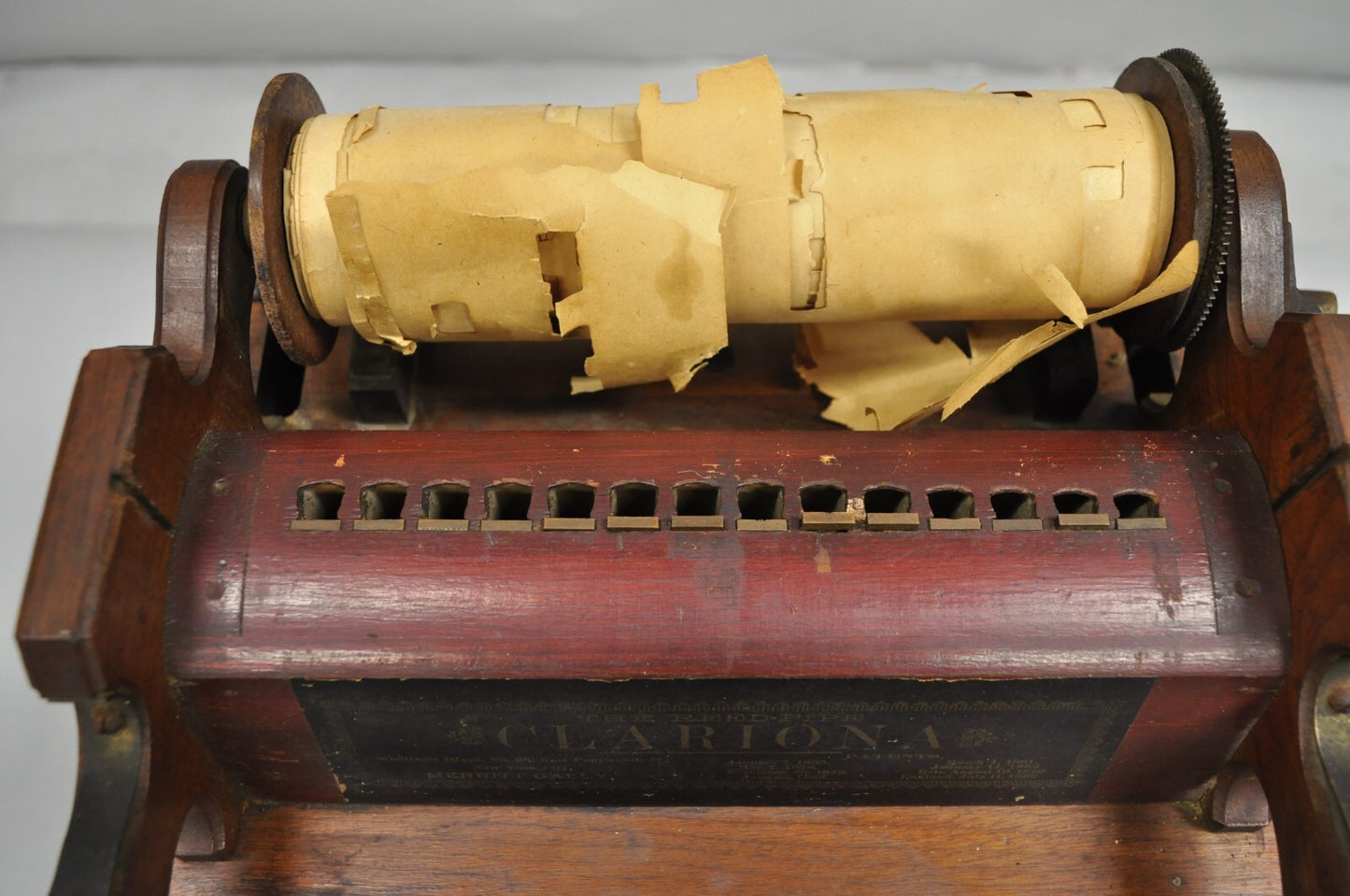 Antique Victorian Clariona Merritt Gally 14 Reed Pipe Organette Small Music Box