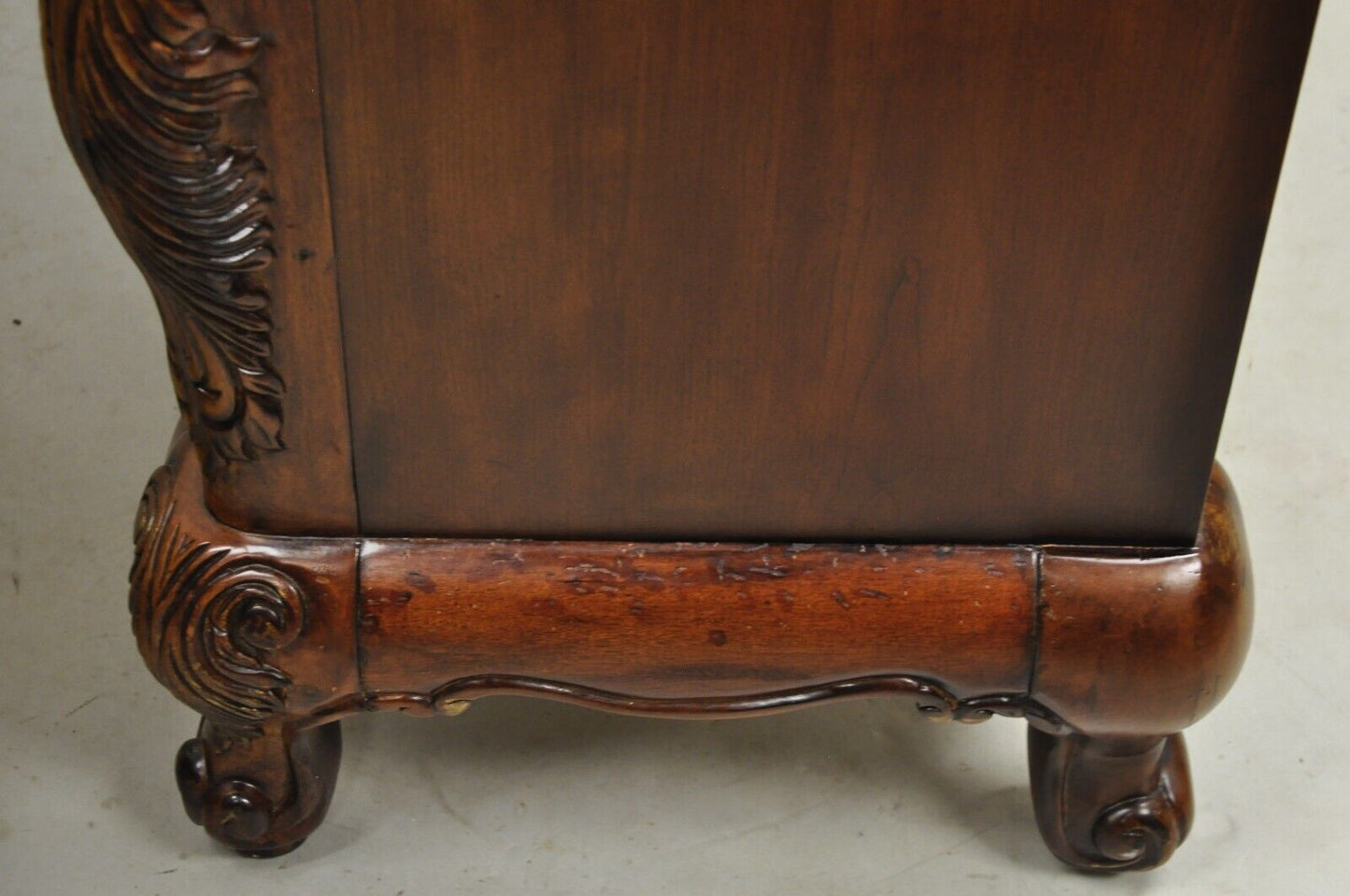Lane French Provincial Cherry Wood Three Drawer Bed Side Chest Nightstand - Pair