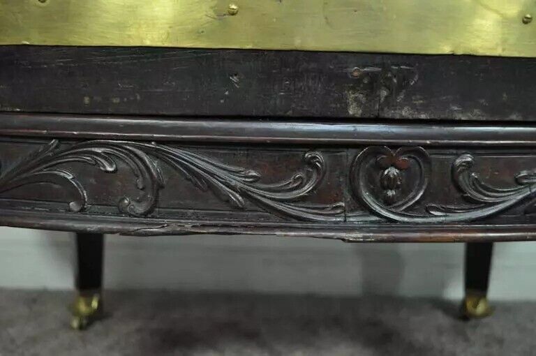 19th Century George III Style Mahogany and Brass Wine Cooler Cellarette on Stand