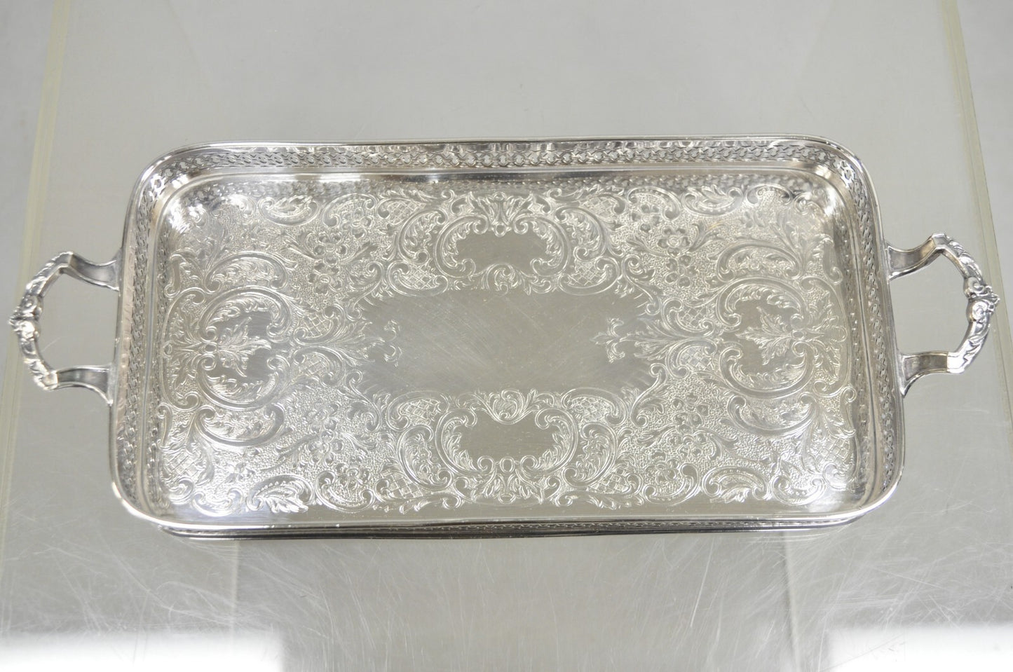 Vintage Wallace 335 Victorian Silver Plated Small Whatnot Trinket Dish Tray