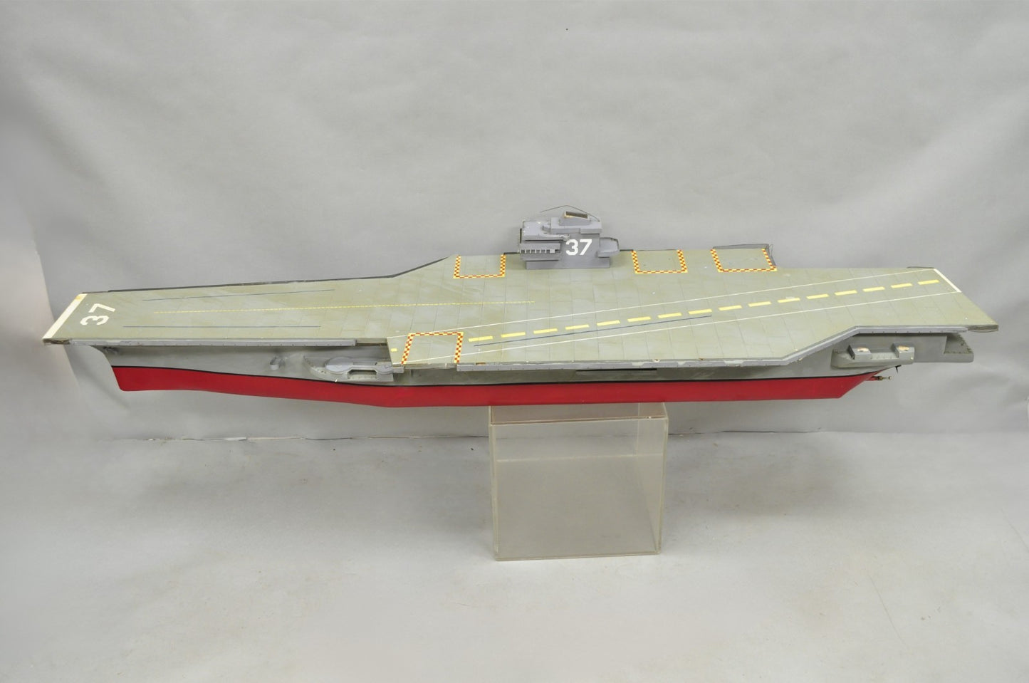 Vintage Large 84" USS Nimitz CVN-68 Aircraft Carrier Navy Military Model Ship 37