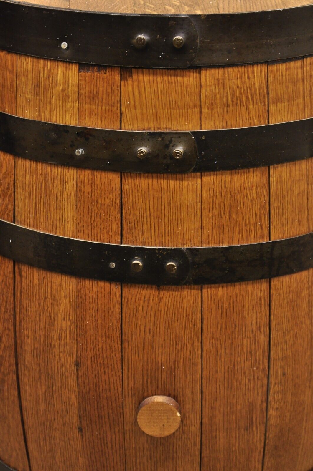 Jack Daniels Whiskey Barrel Engraved Oak Wood Metal Bands