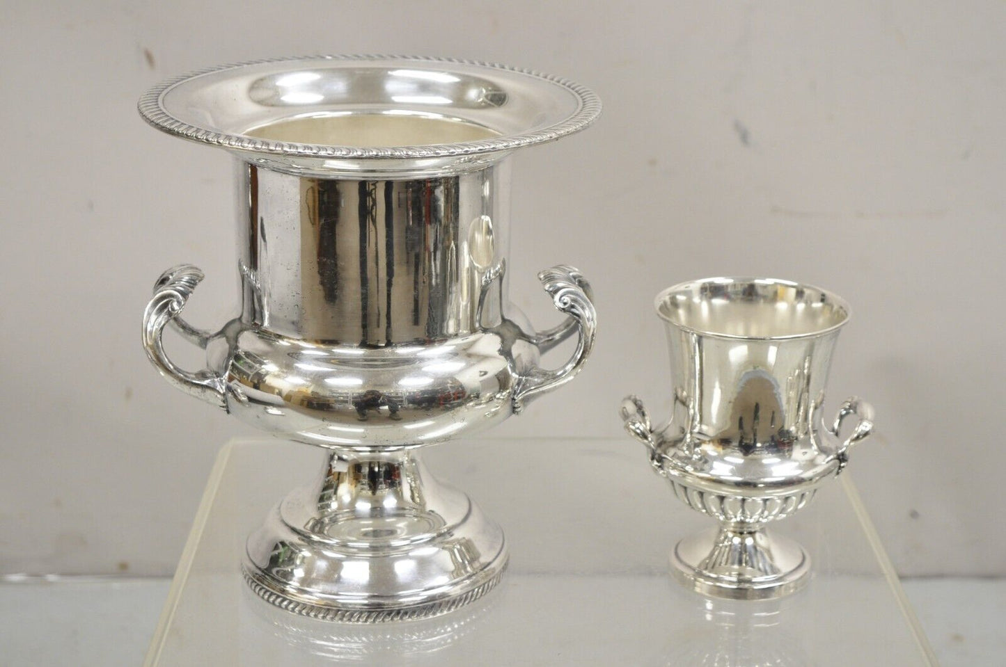 Bernard Rices Sons 7125 Victorian Silver Plated Small Trophy Cup Bucket Chiller