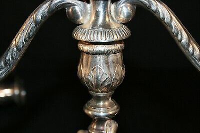 Antique Pair Figural Silverplate Cupid Cherub Adorable Candelabras Candleholders