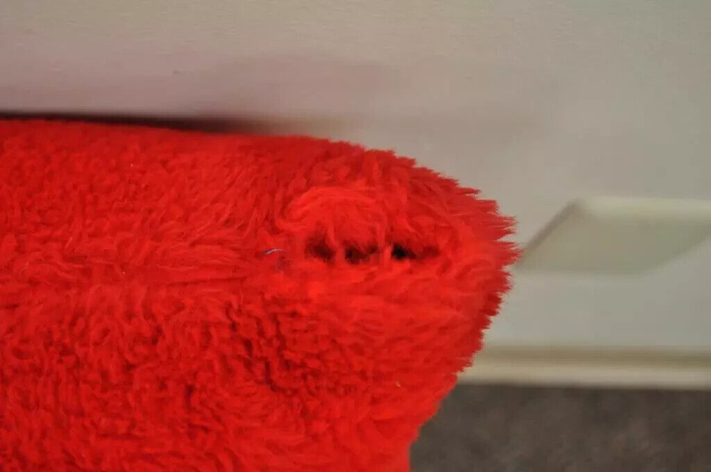 6 Vintage 27" Mid Century Modern Oversized Plush Red & Black Floor Throw Pillows
