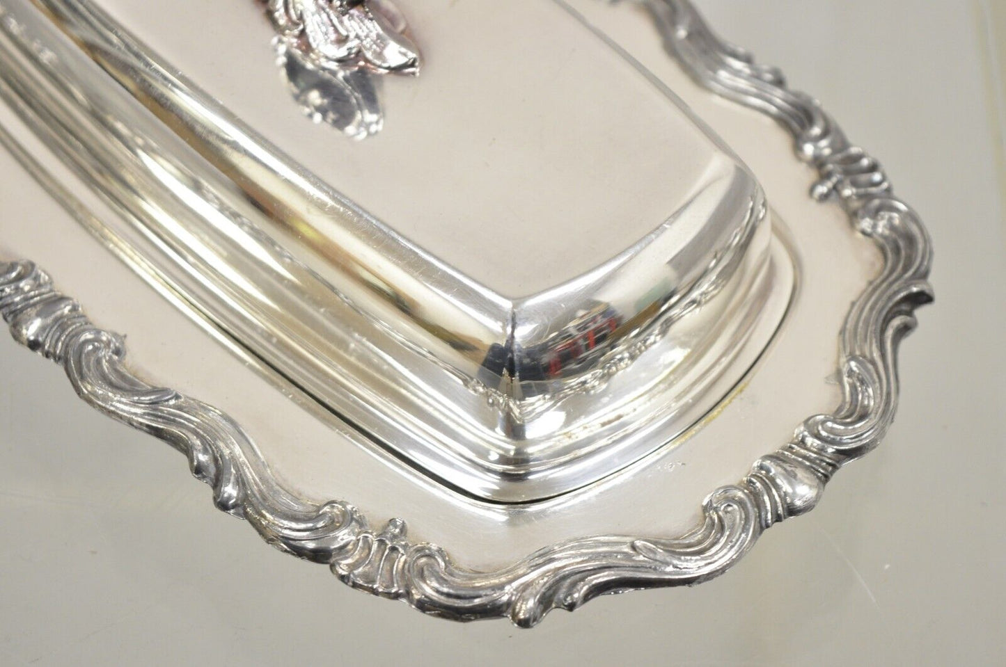 FB Rogers Silver Co. 1959X Silver Plated Covered Butter Dish w/ Glass Liner