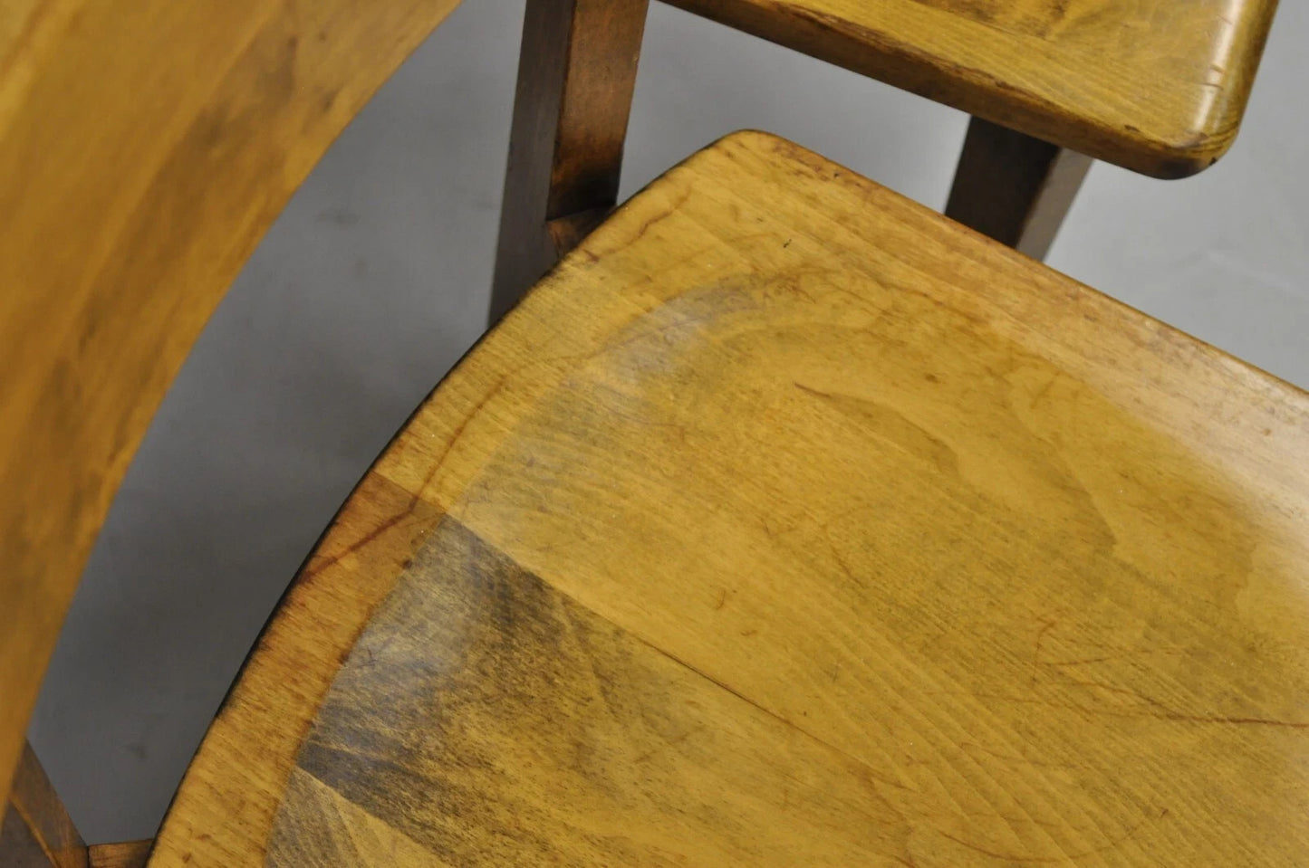 Vintage Gunlocke Mid Century Modern Maple Wood Side Chairs - a Pair