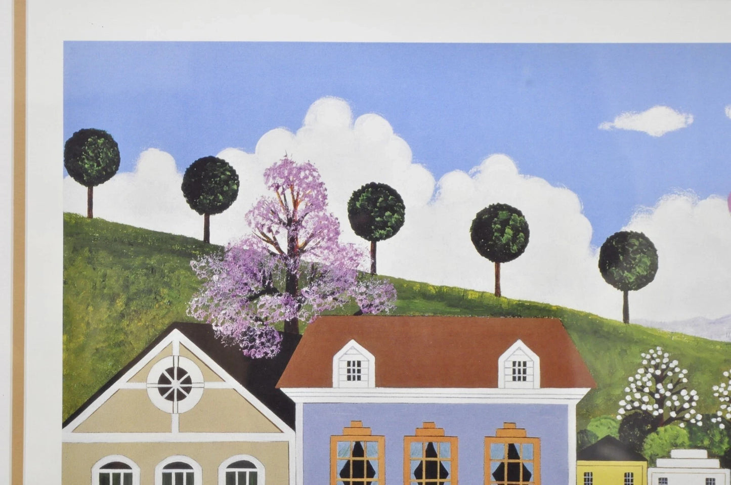 Jane Wooster Scott Signed and Numbered Serigraph Framed Art "Carefree Days"