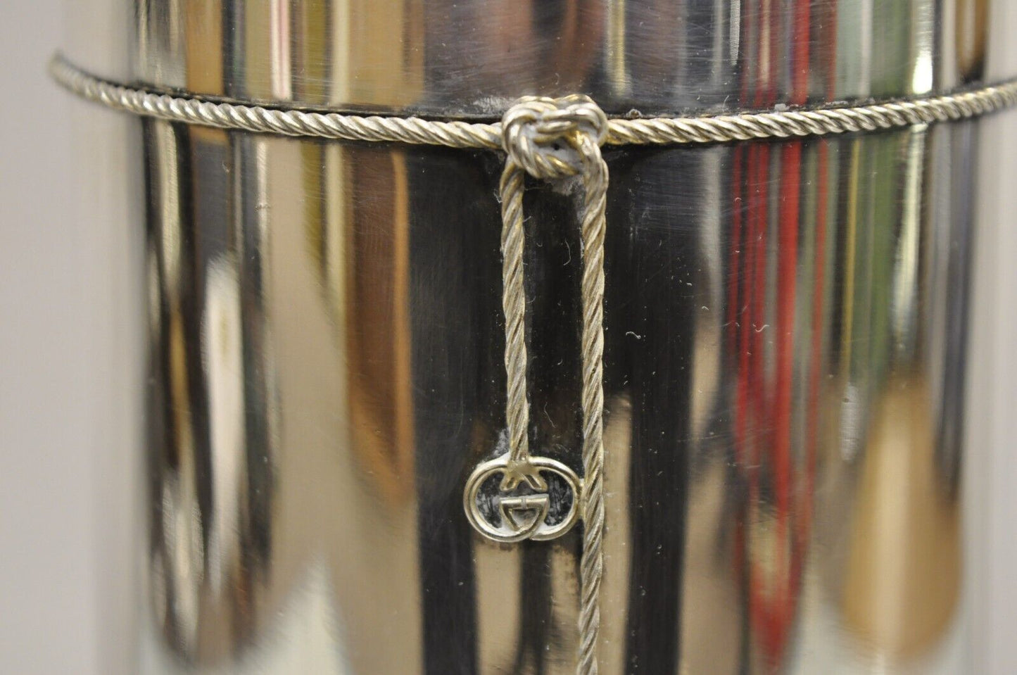 Vintage Gucci Nautical Ship Anchor Silver Plated Champagne Wine Chiller Bucket
