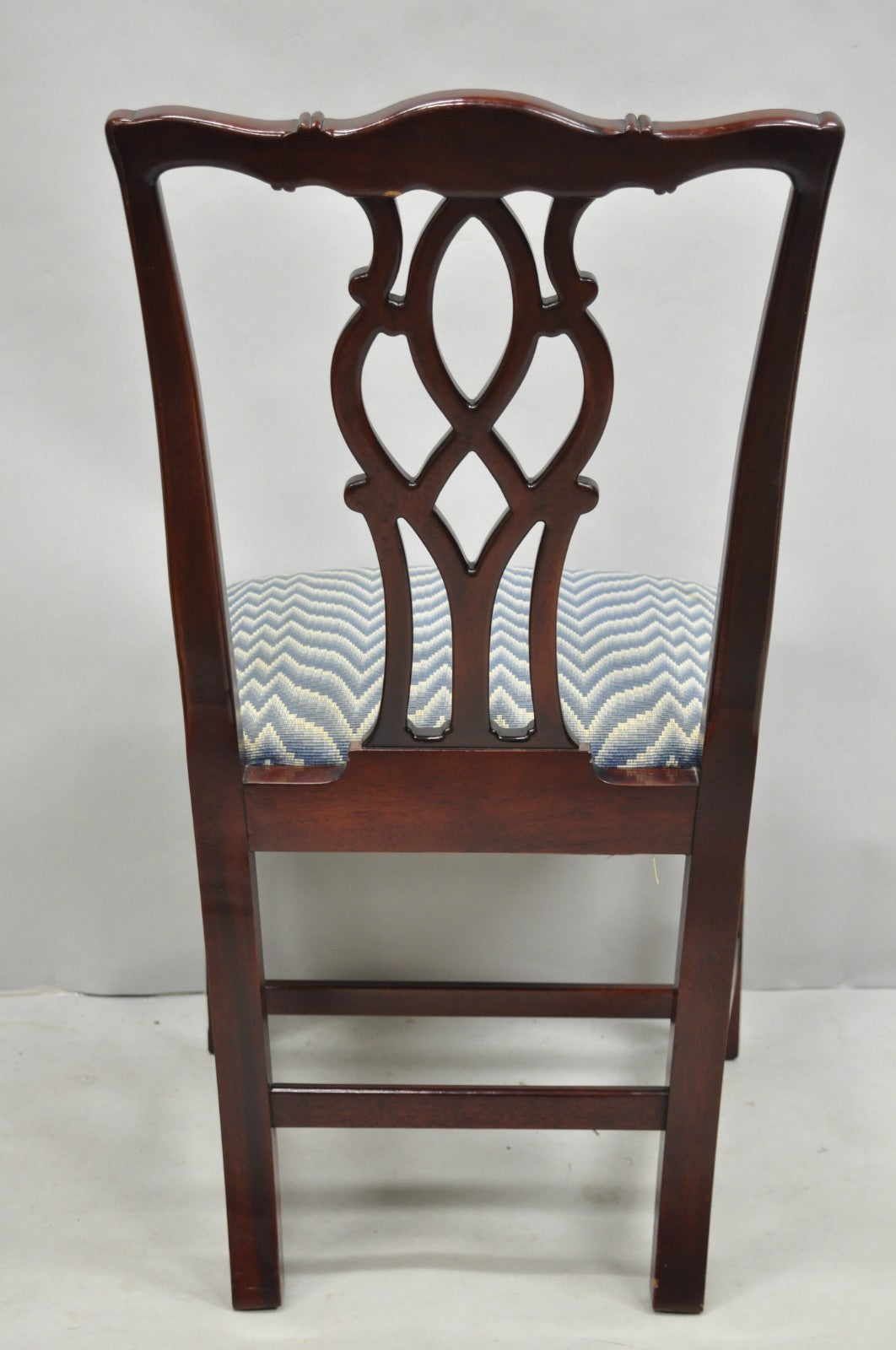 Vintage Kindel Georgian Chippendale Mahogany Dining Room Side Chairs - Set of 8