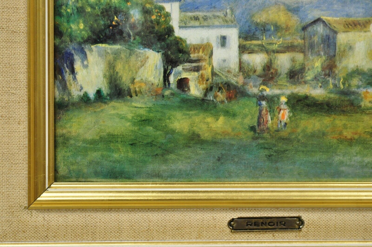 Helca Martele A La Main Hammered Enamel Painting Renoir Vue de Cagnes