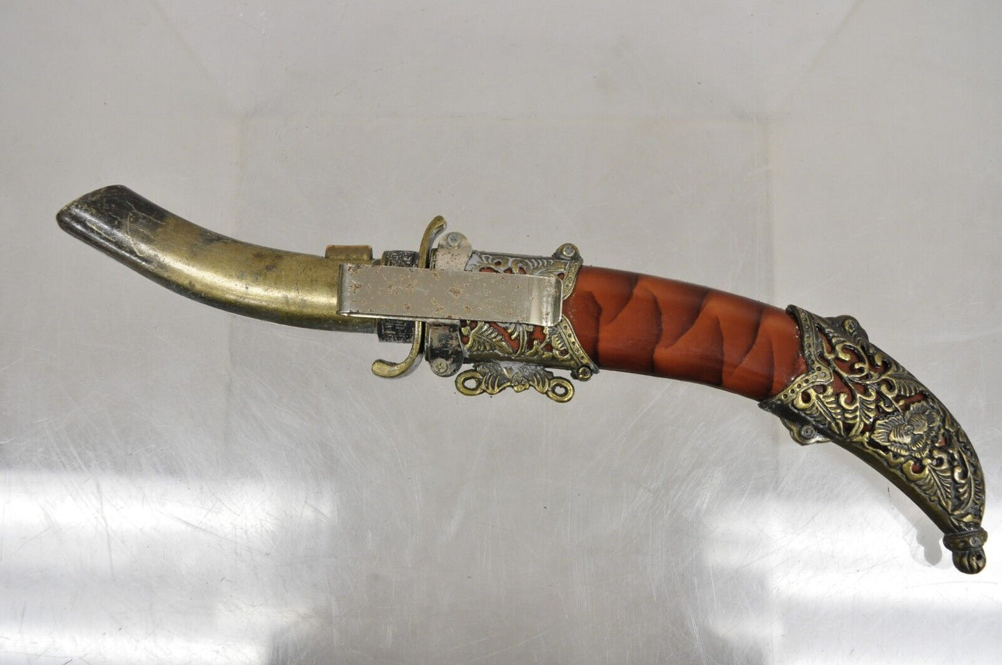 Decorative Persian Arab Decorative Metal Dagger Knife in Sheath