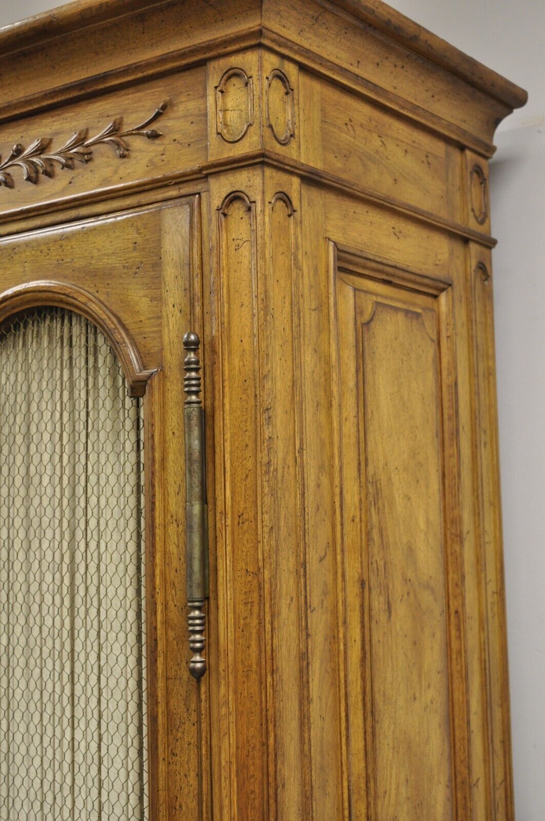 Vintage Auffray & Co French Country Provincial Tall Fruitwood Armoire Wardrobe