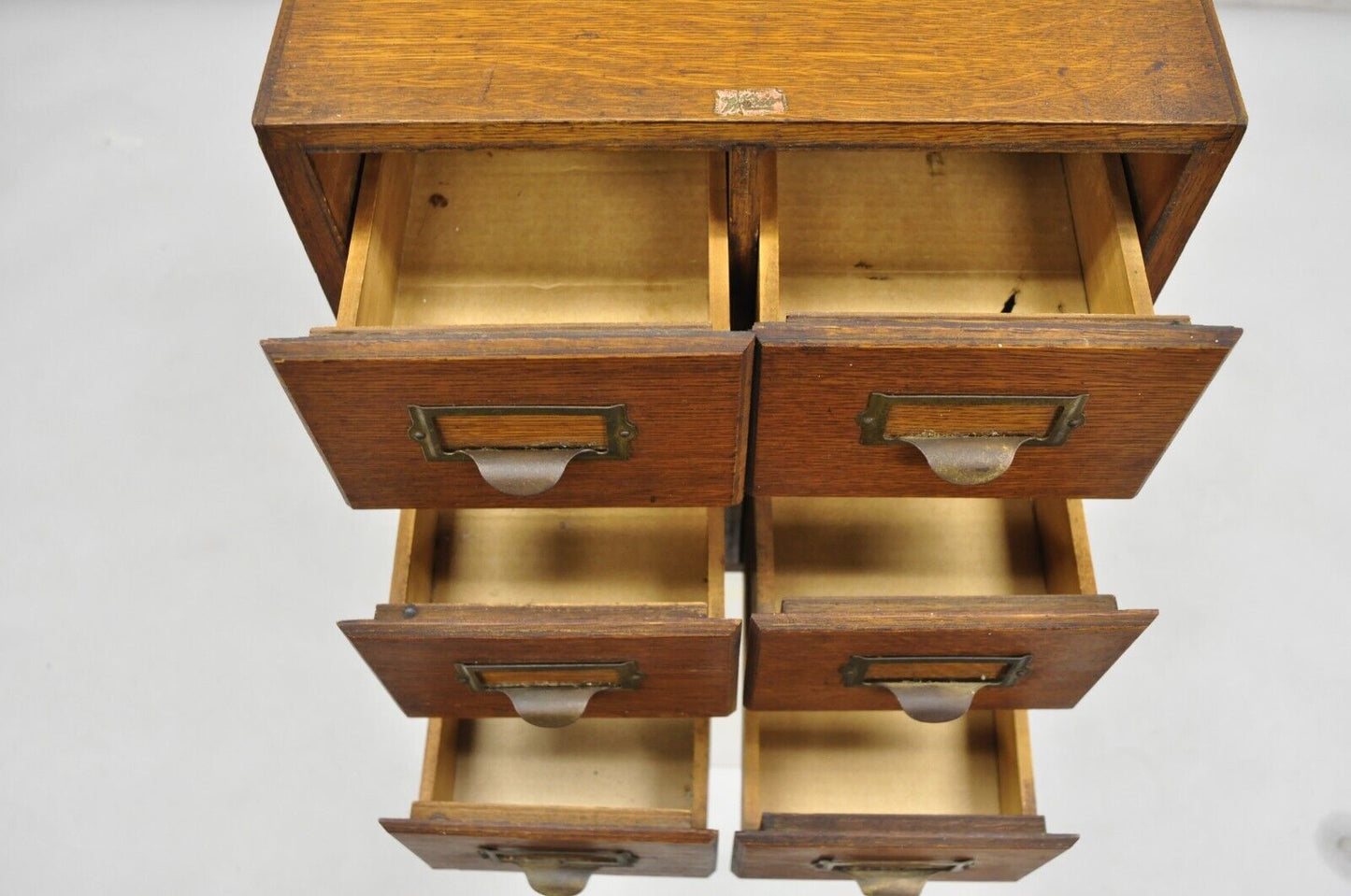 Antique Weis Mission Arts & Crafts Oak Stacking Letter File Cabinet - 3 Stack