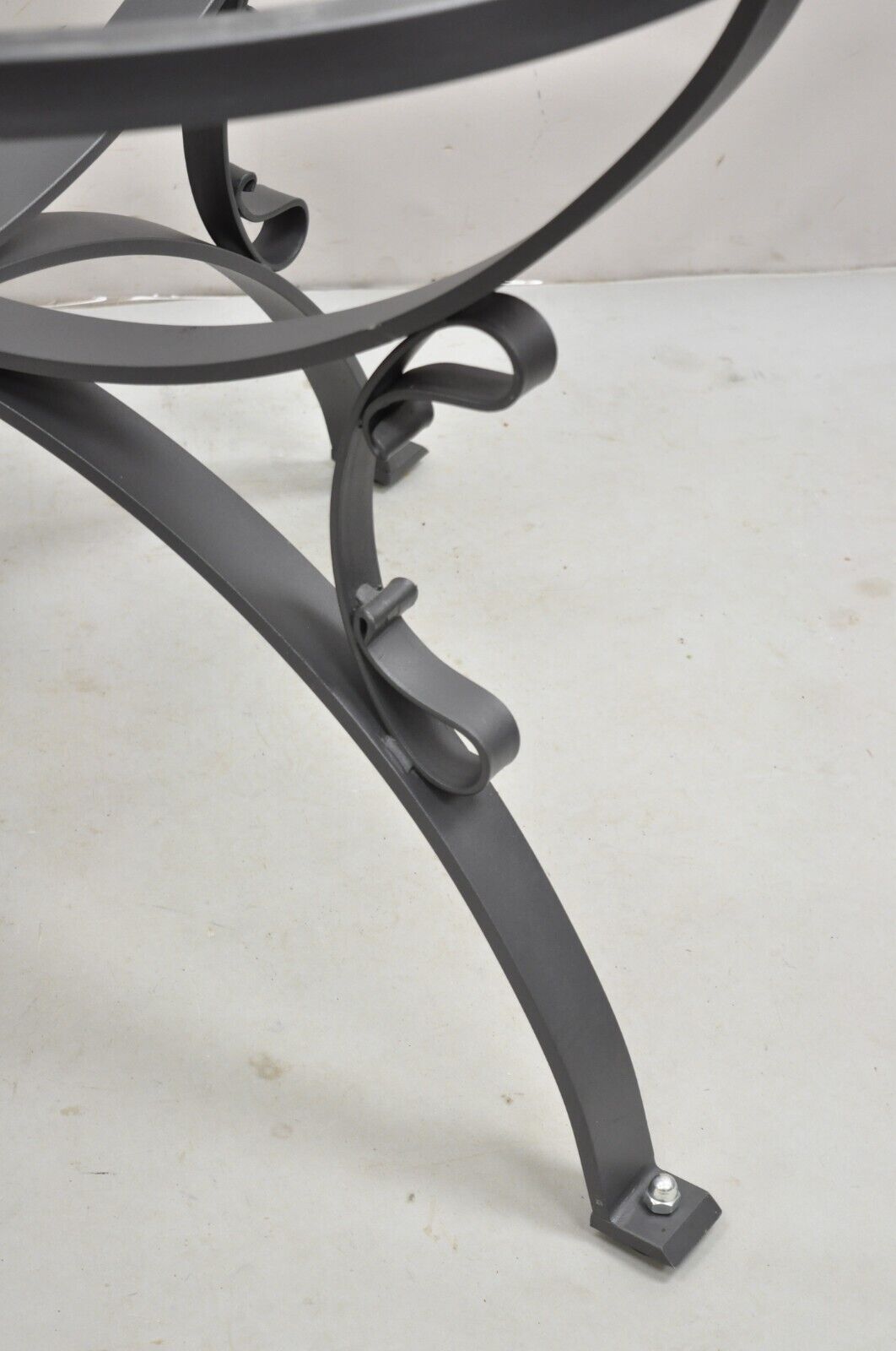Italian Volcanic Fire Glazed Floral Painted Outdoor Dining Table Set - 7 Pcs
