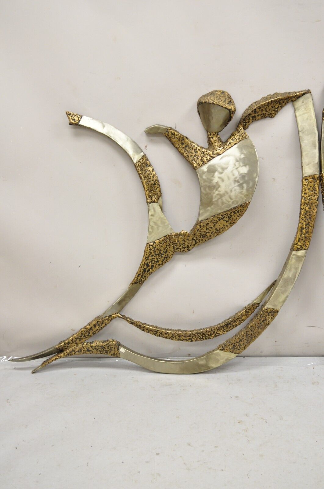 Colbert Collins 1986 Male and Female Dancers Brutalist Wall Sculptures 2 Pc Set