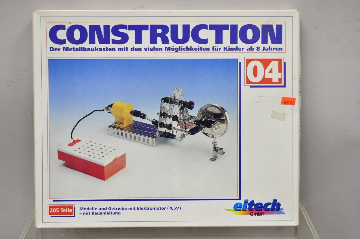 1990s Eitech German Construction Model Erector Kit 04 Gearbox w/ Electric Motor