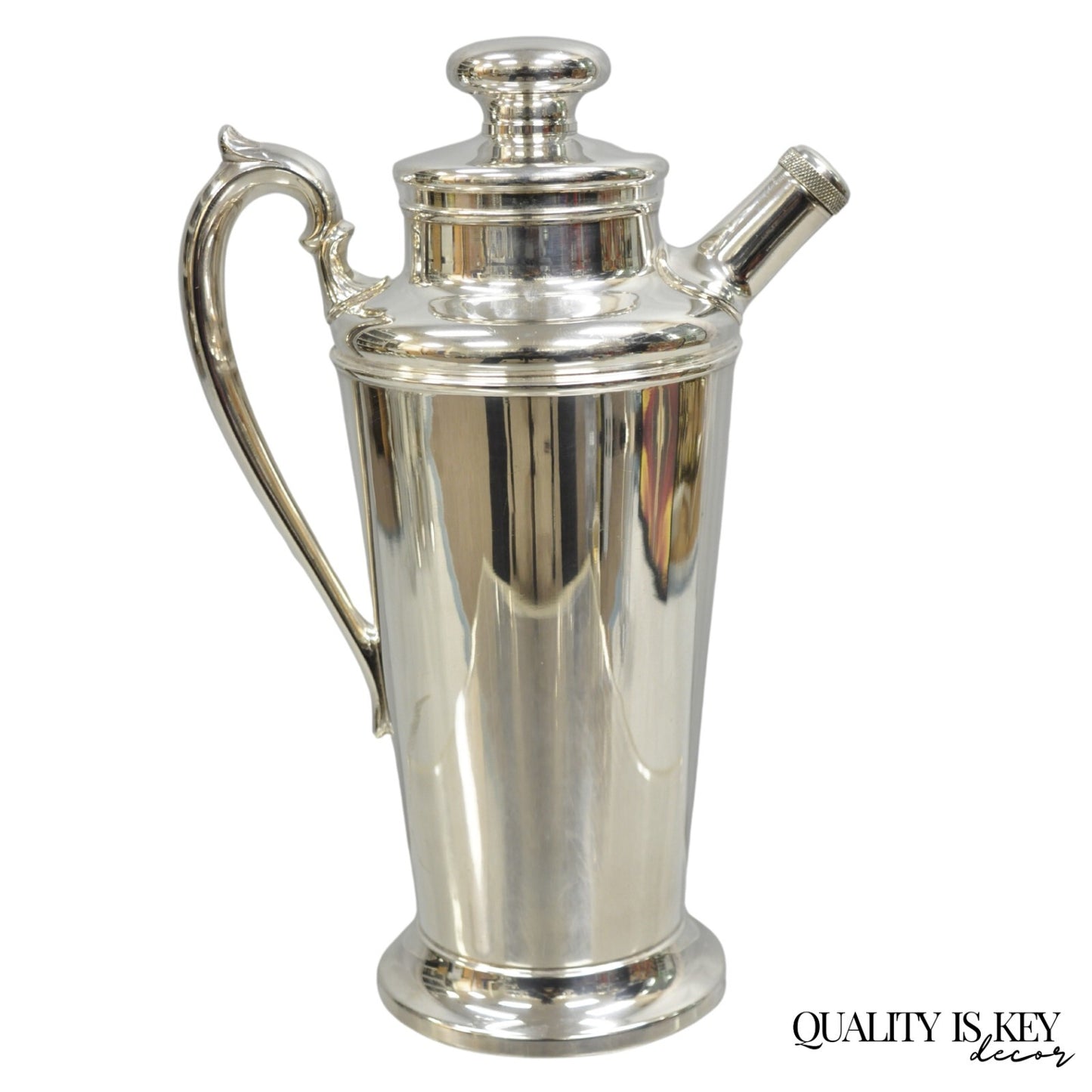 Vintage Art Deco Sheffield Silver Plated 332 USA Martini Cocktail Shaker Pitcher