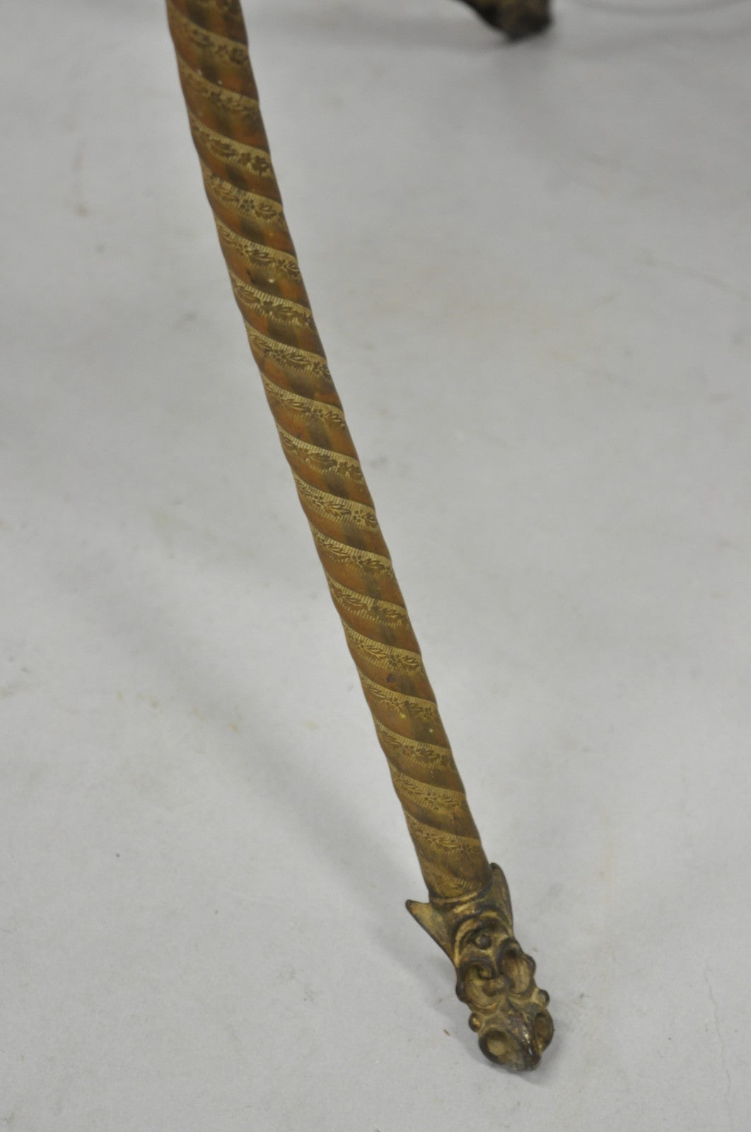 Antique Victorian Ornate Brass Converted Oil Lamp Piano Parlor Table Floor Lamp
