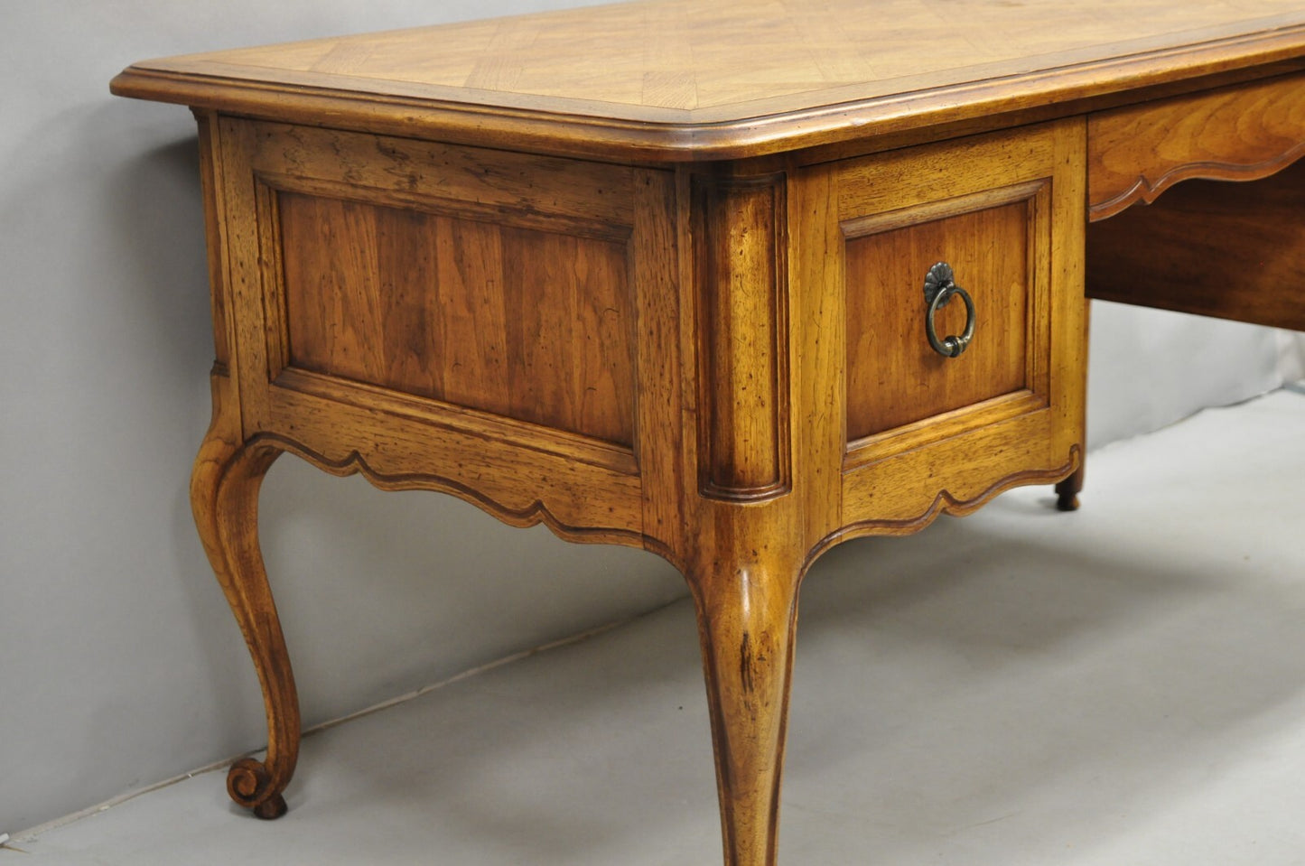Drexel Heritage French Country Manor Collection 60" Parquetry Inlay Writing Desk