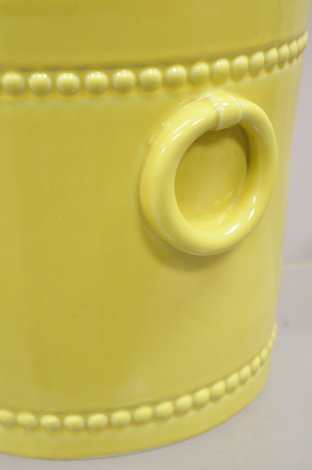 Carbone Chinoiserie Chinese Yellow Pottery Porcelain Large Garden Planter Pot